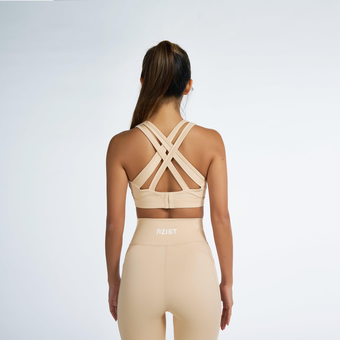 Sports Bra For Women's Workout RZIST Pastel Yellow Bra - RZIST