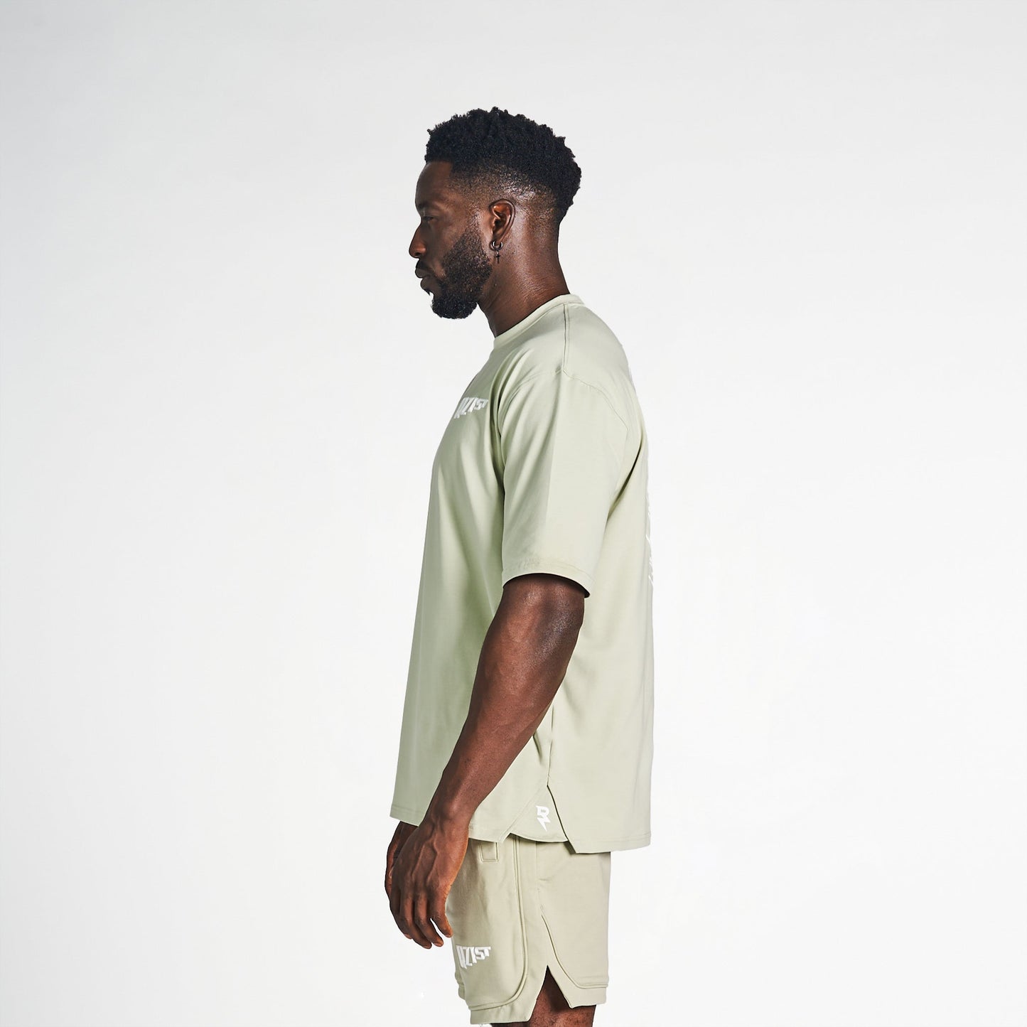 T-Shirt For Men’s Drop-Shoulder Tee RZIST In Desert Sage T-Shirt - RZIST