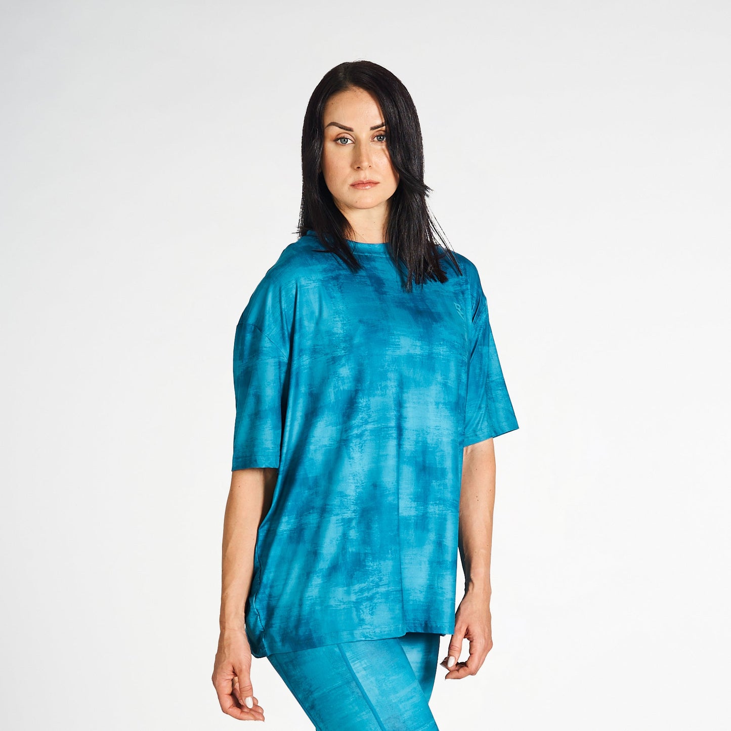 Drop Shoulder Tee For Women’s Workout RZIST Teal Shoulder Tee - RZIST