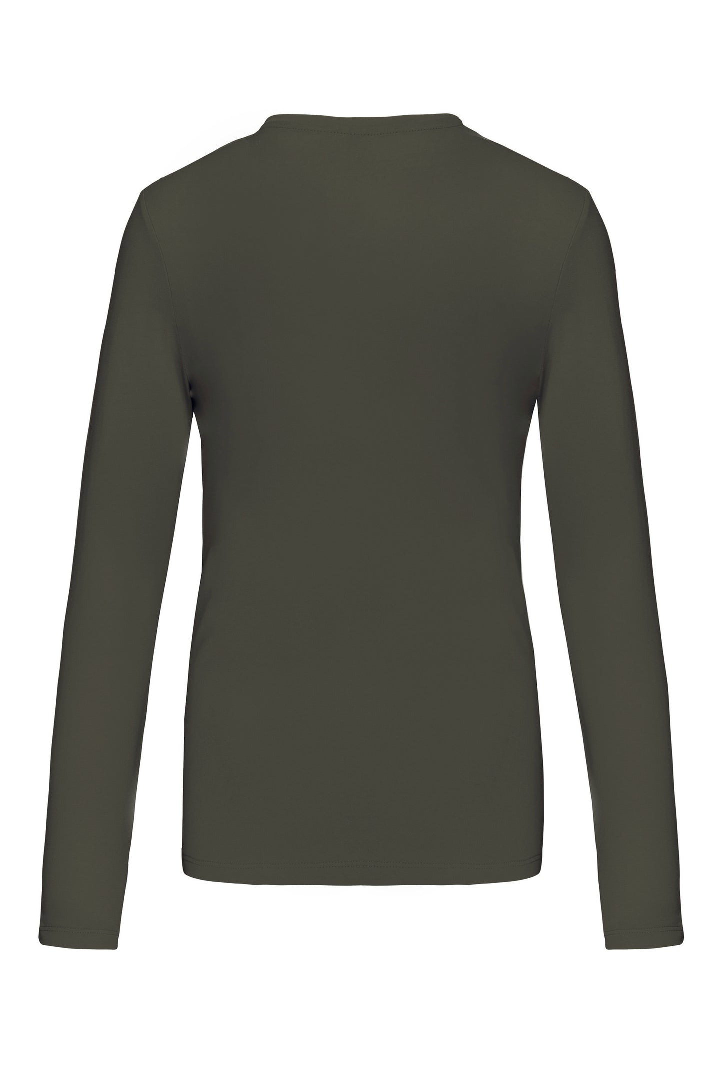 Dames t-shirt V-hals lange mouwen