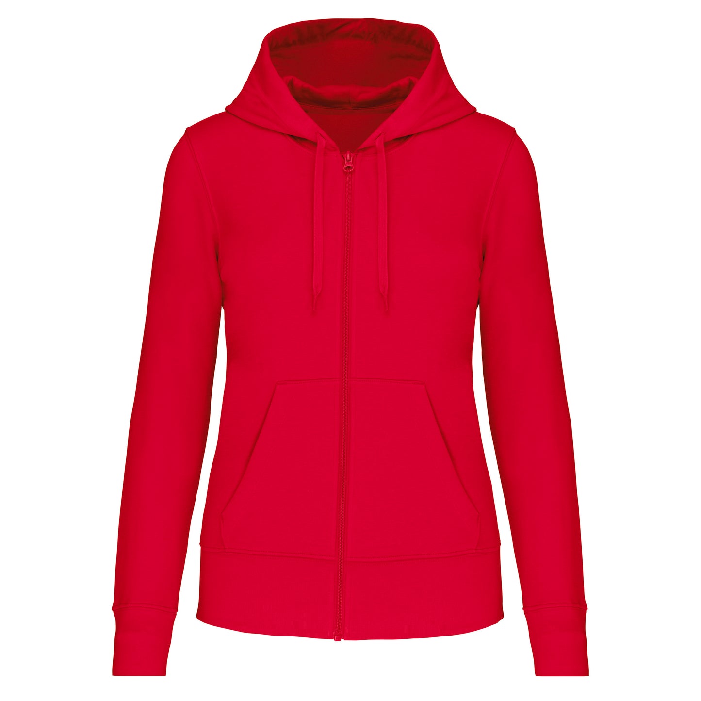 Ecologische damessweater met capuchon en ritssluiting