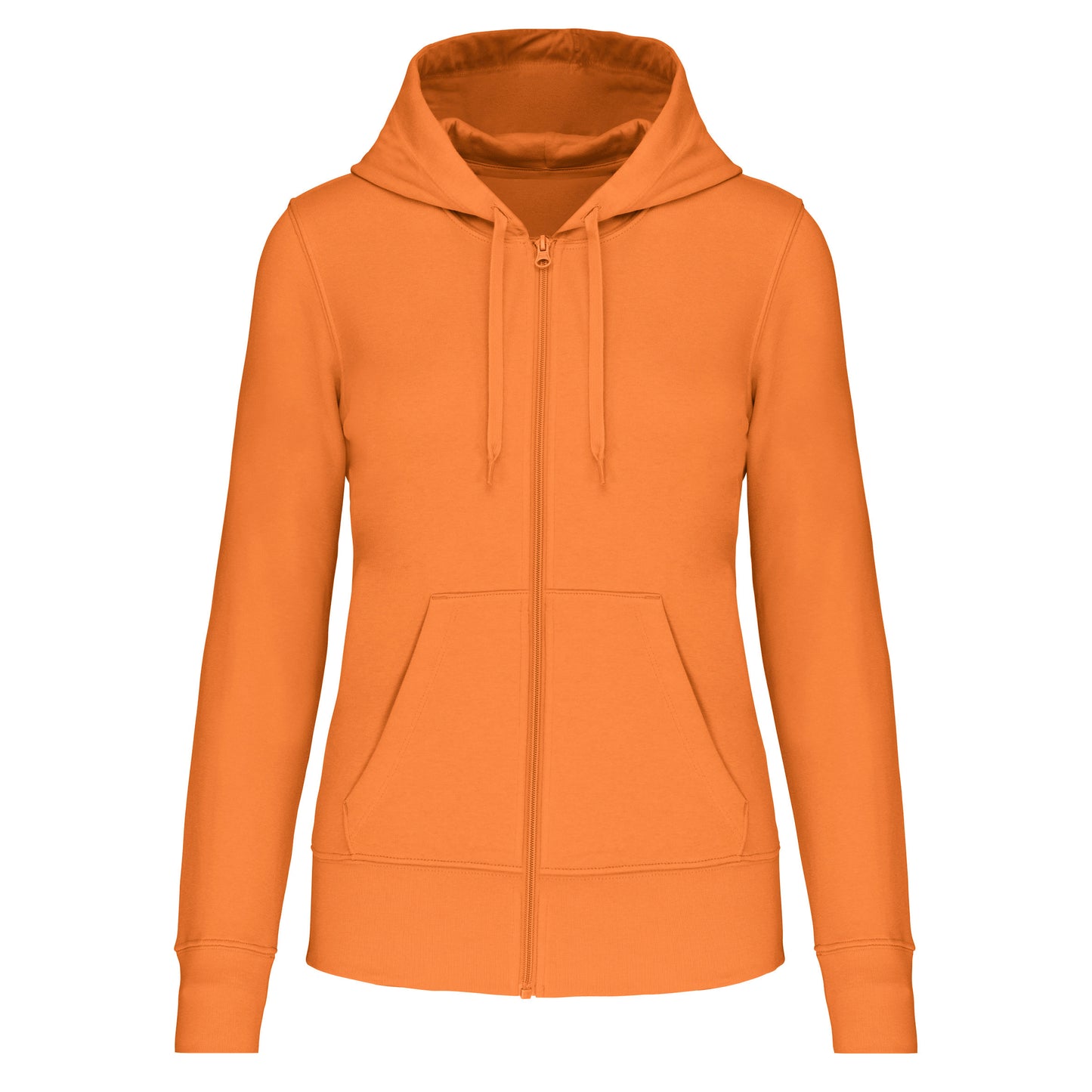 Ecologische damessweater met capuchon en ritssluiting