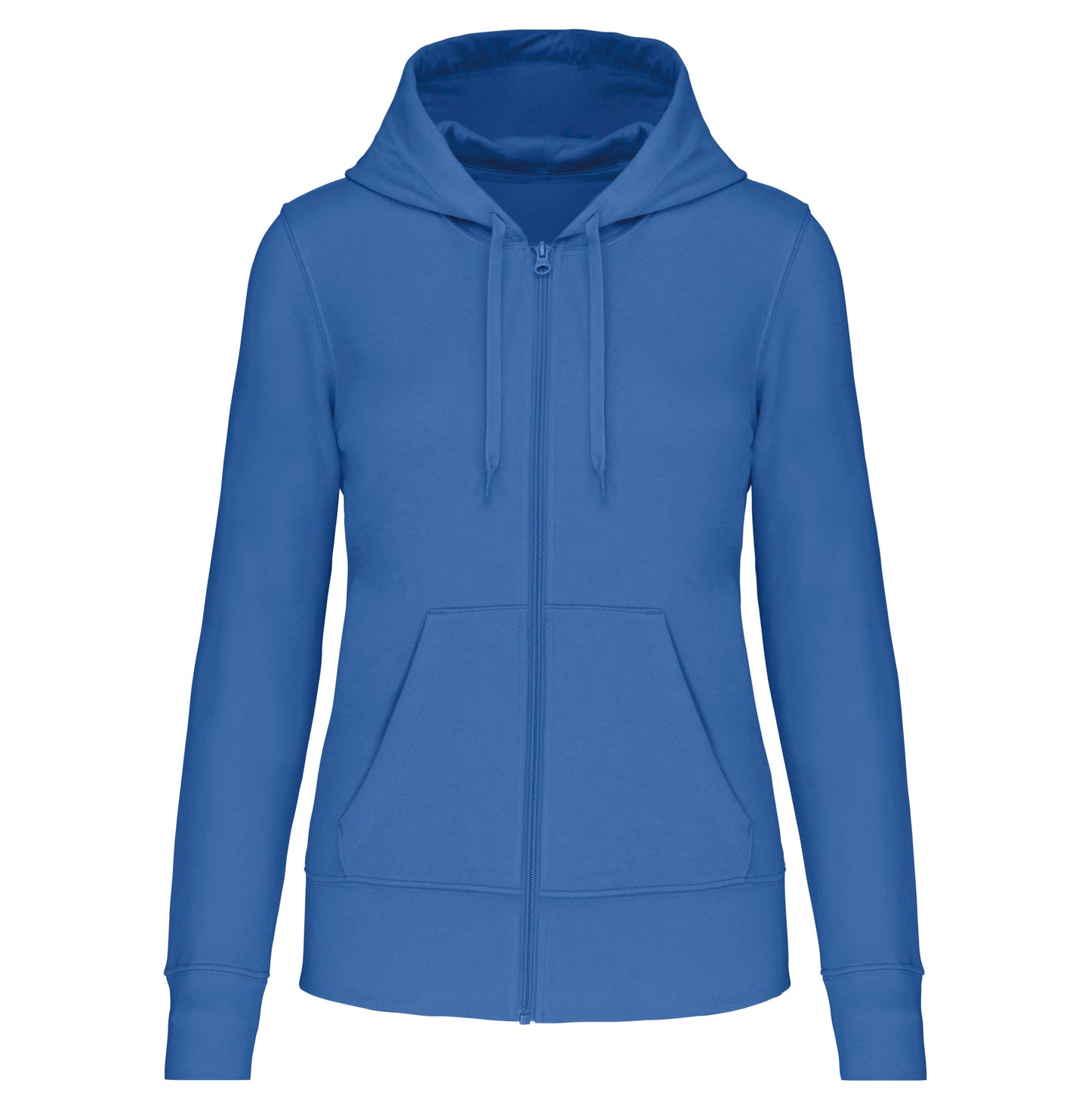Ecologische damessweater met capuchon en ritssluiting