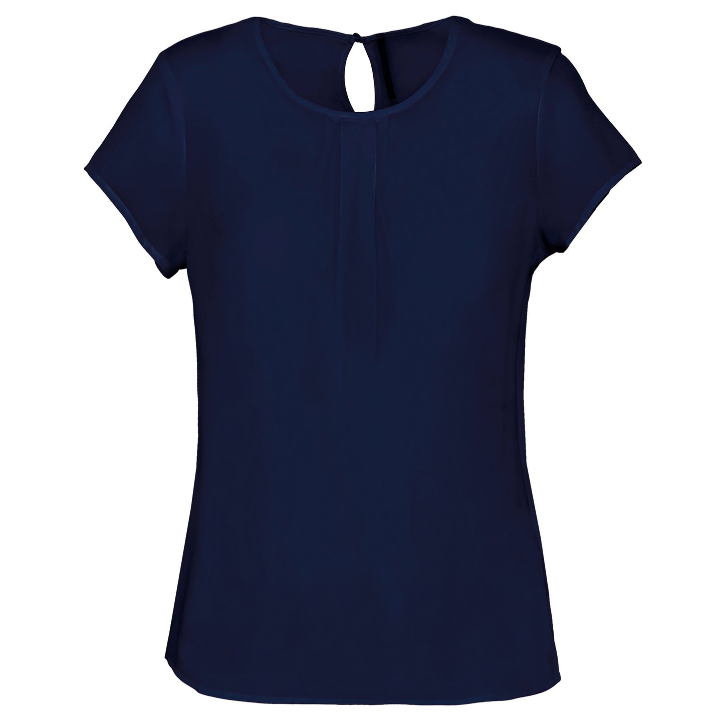 Damesblouse in crÍpe met korte mouwen