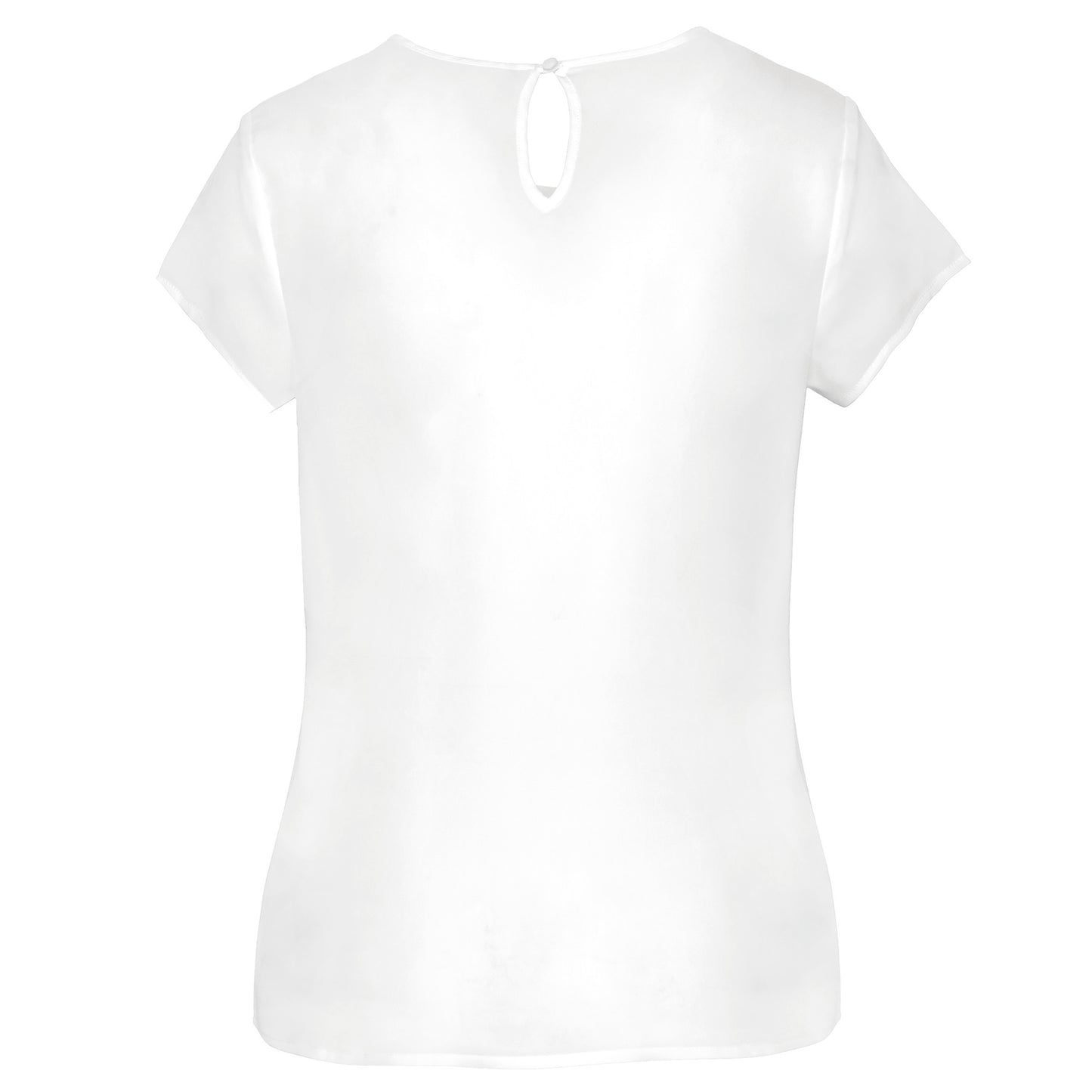 Damesblouse in crÍpe met korte mouwen