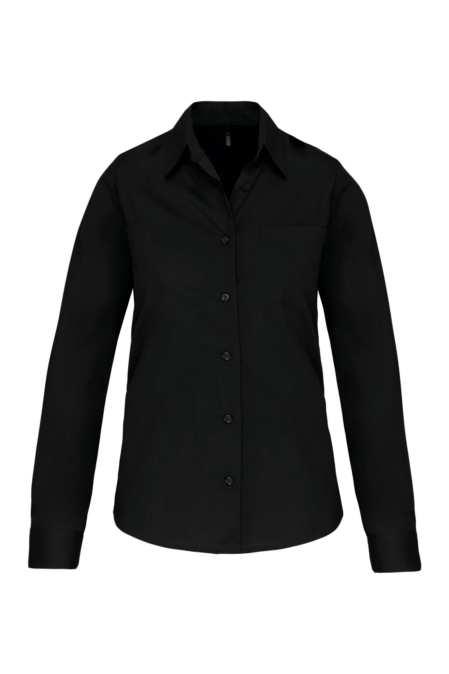 Dames poplin blouse lange mouwen