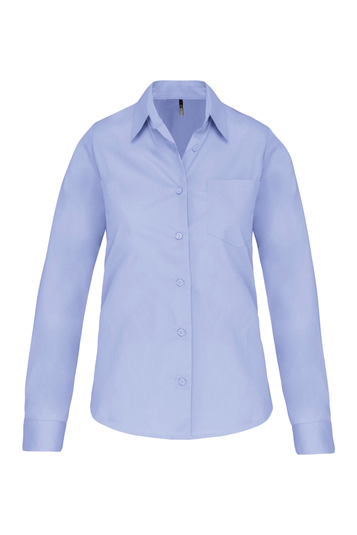 Dames poplin blouse lange mouwen