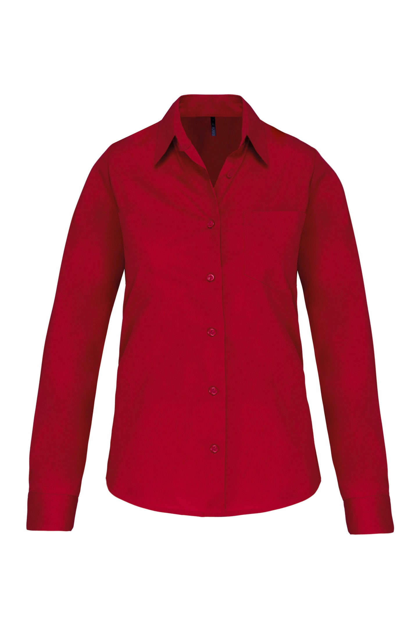 Dames poplin blouse lange mouwen
