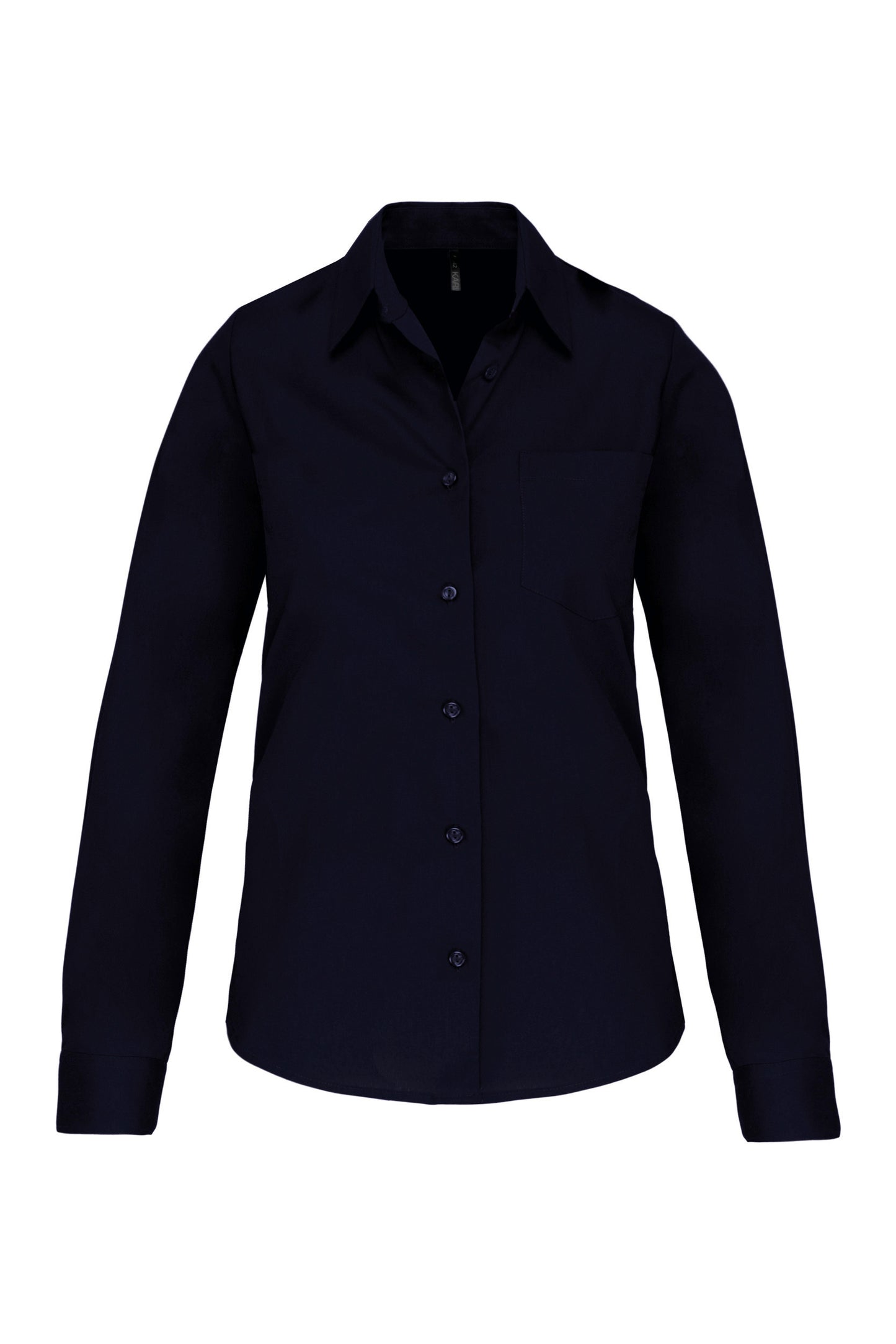 Dames poplin blouse lange mouwen