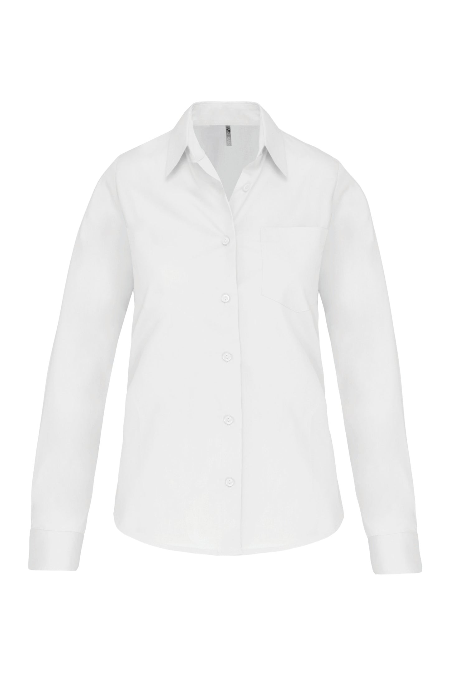 Dames poplin blouse lange mouwen