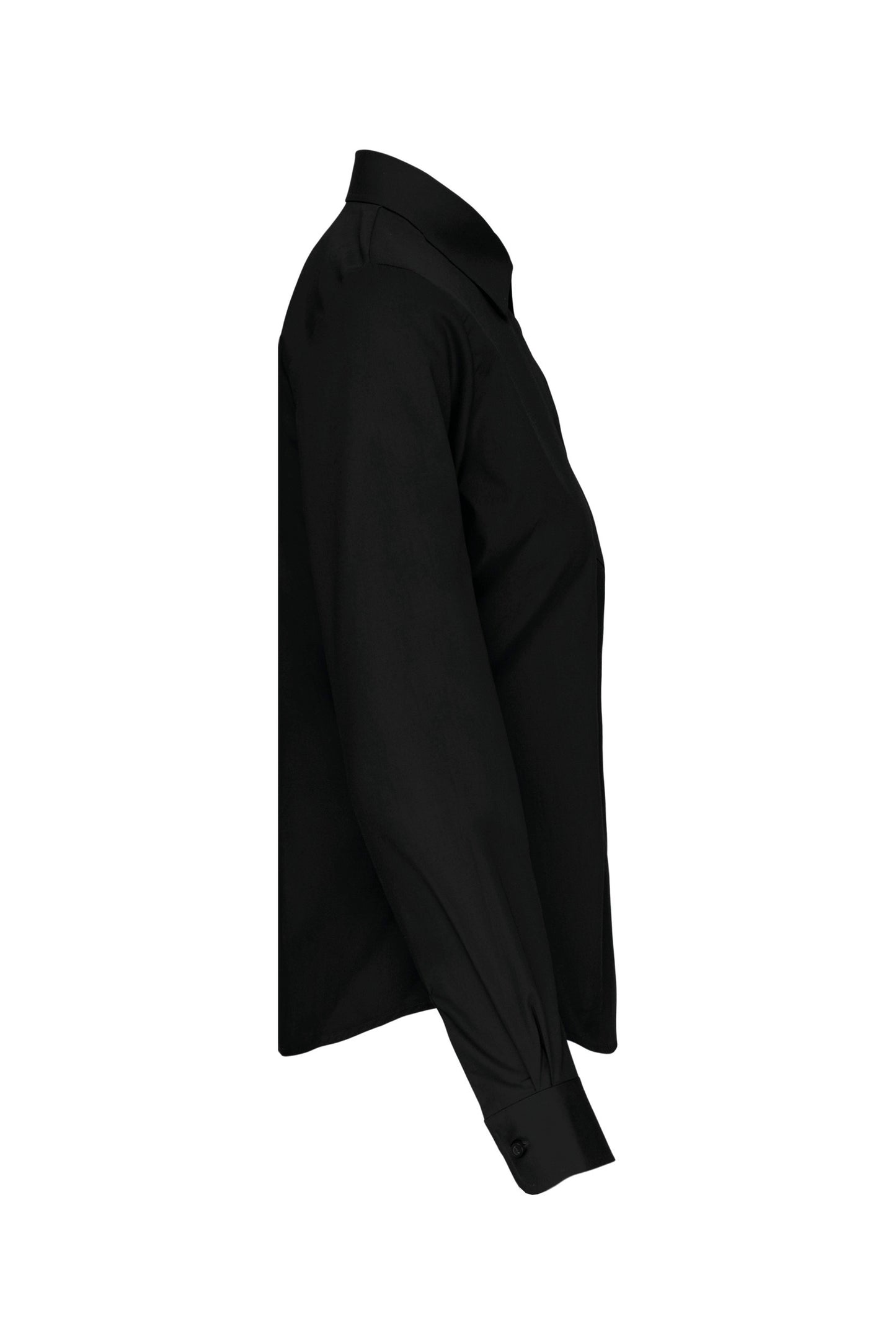 Dames poplin blouse lange mouwen