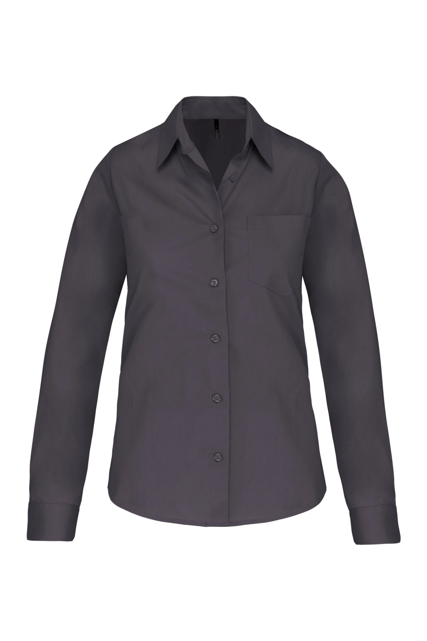 Dames poplin blouse lange mouwen