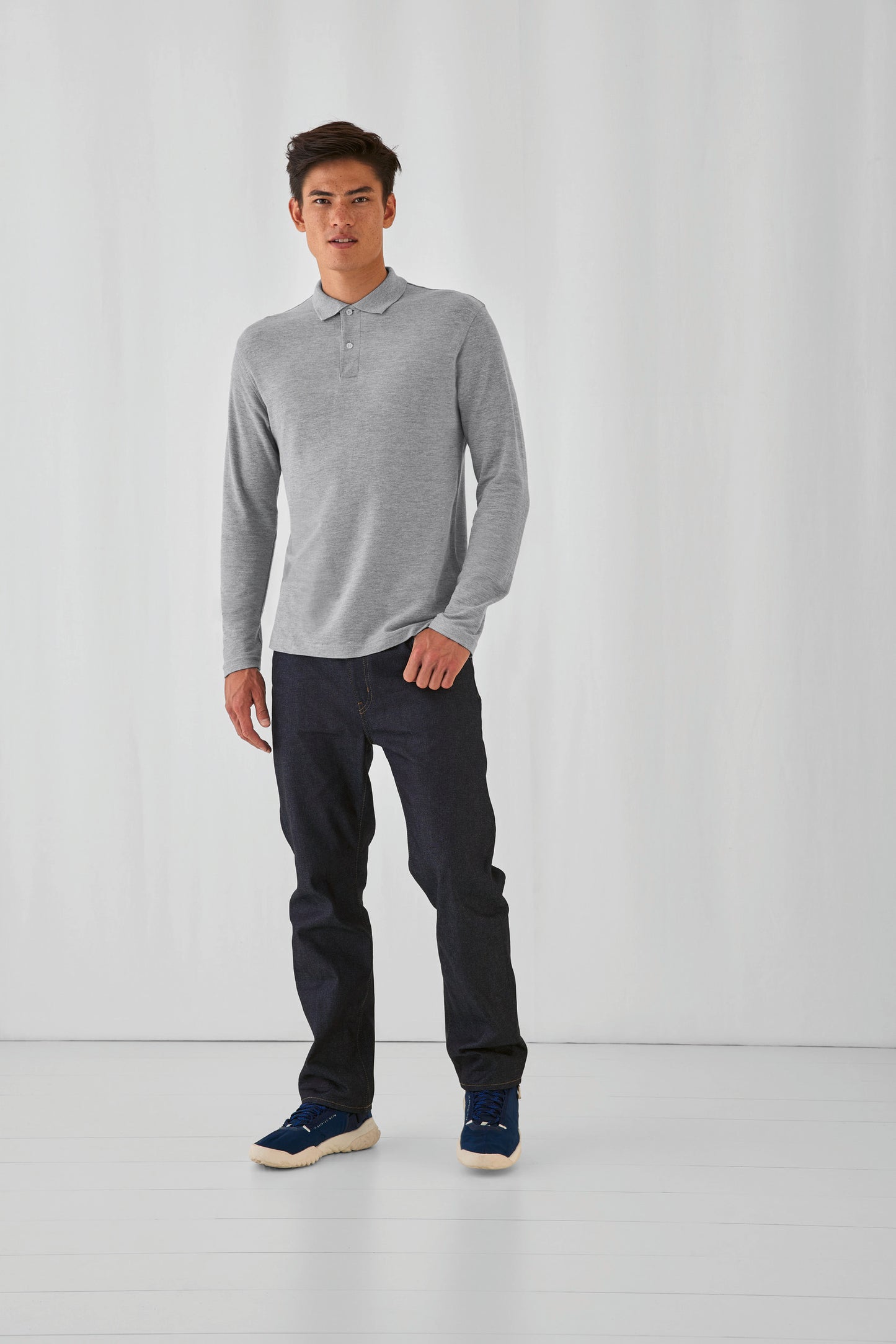 Men's long-sleeve polo shirt