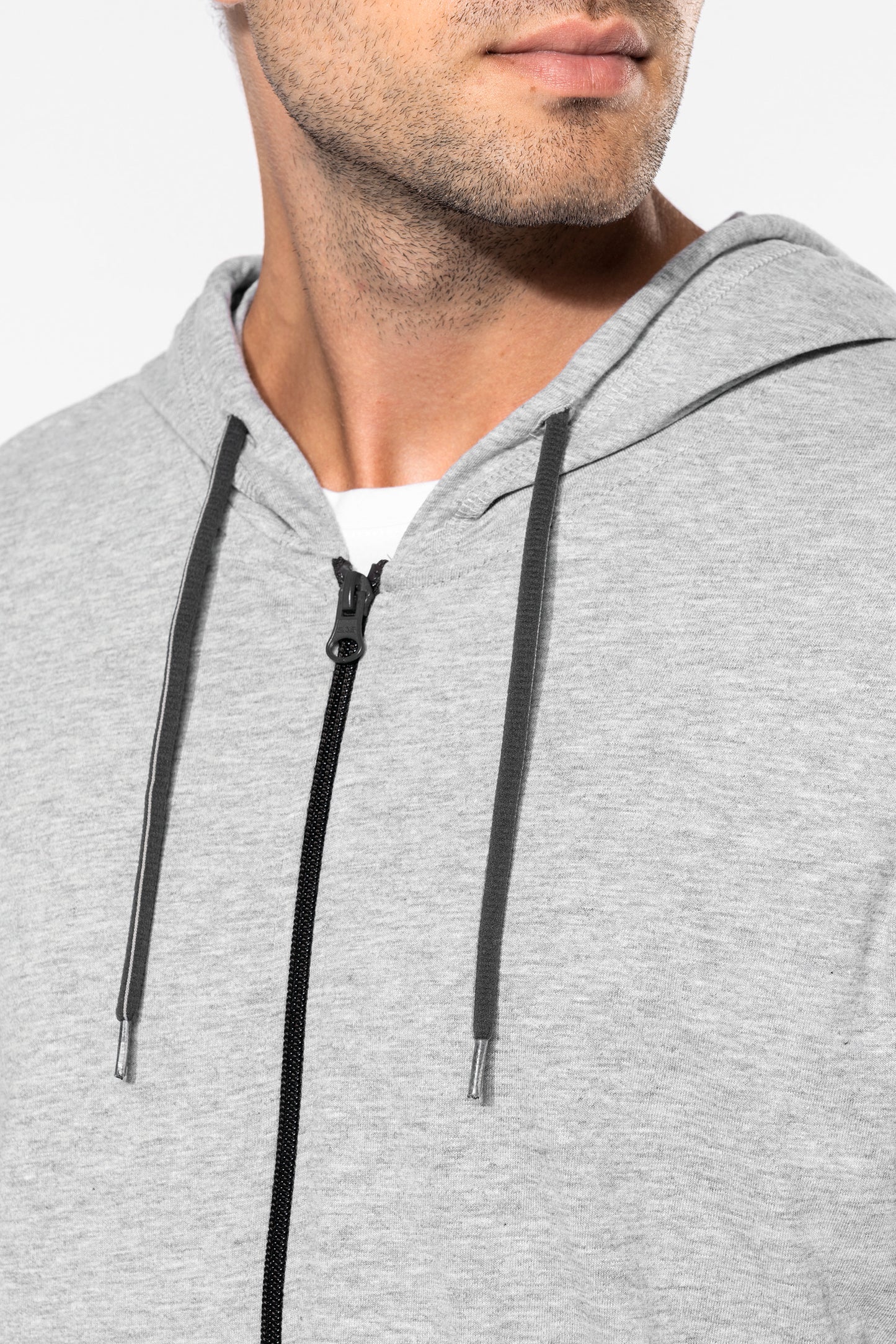 Hooded vestje in licht katoen