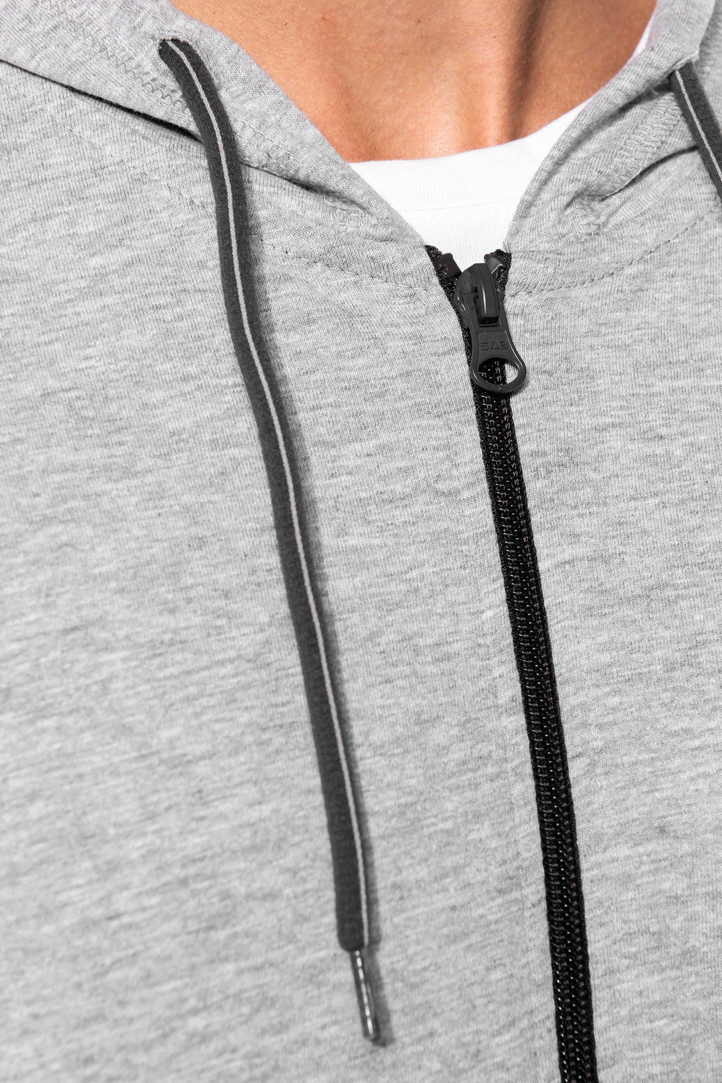 Hooded vestje in licht katoen