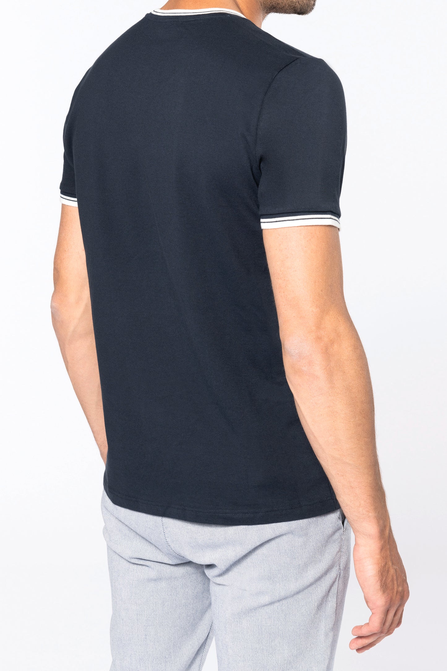 Heren-t-shirt piqué ronde hals