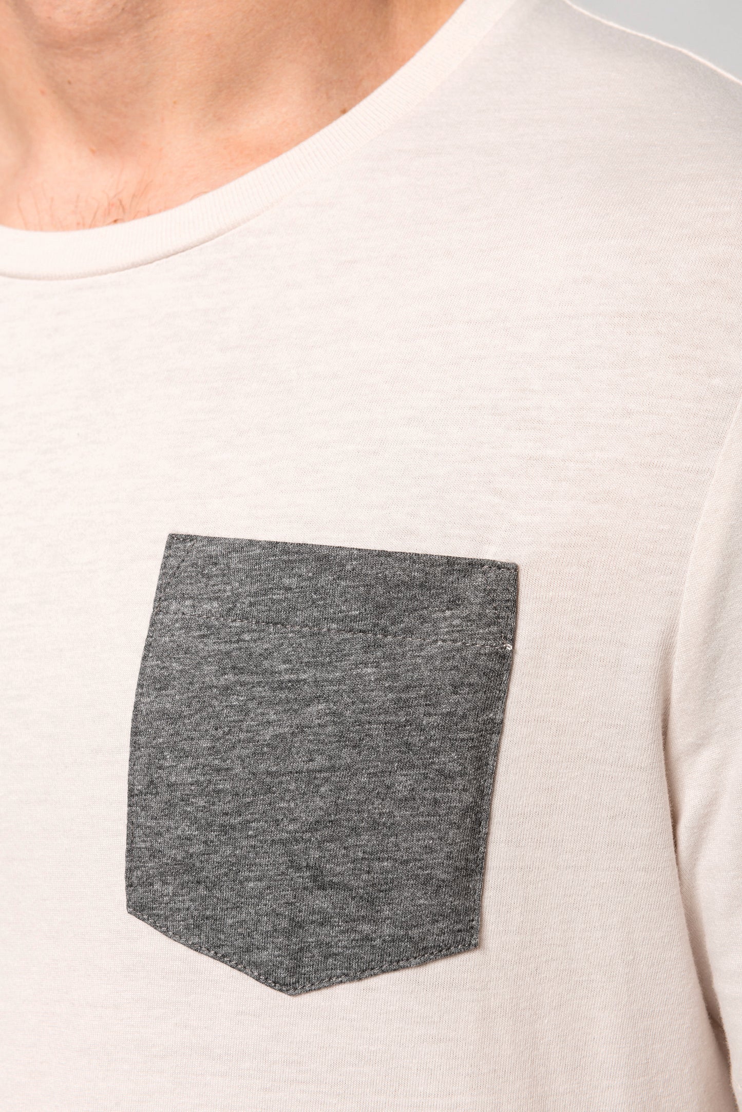 T-shirt BIO-katoen met borstzakje