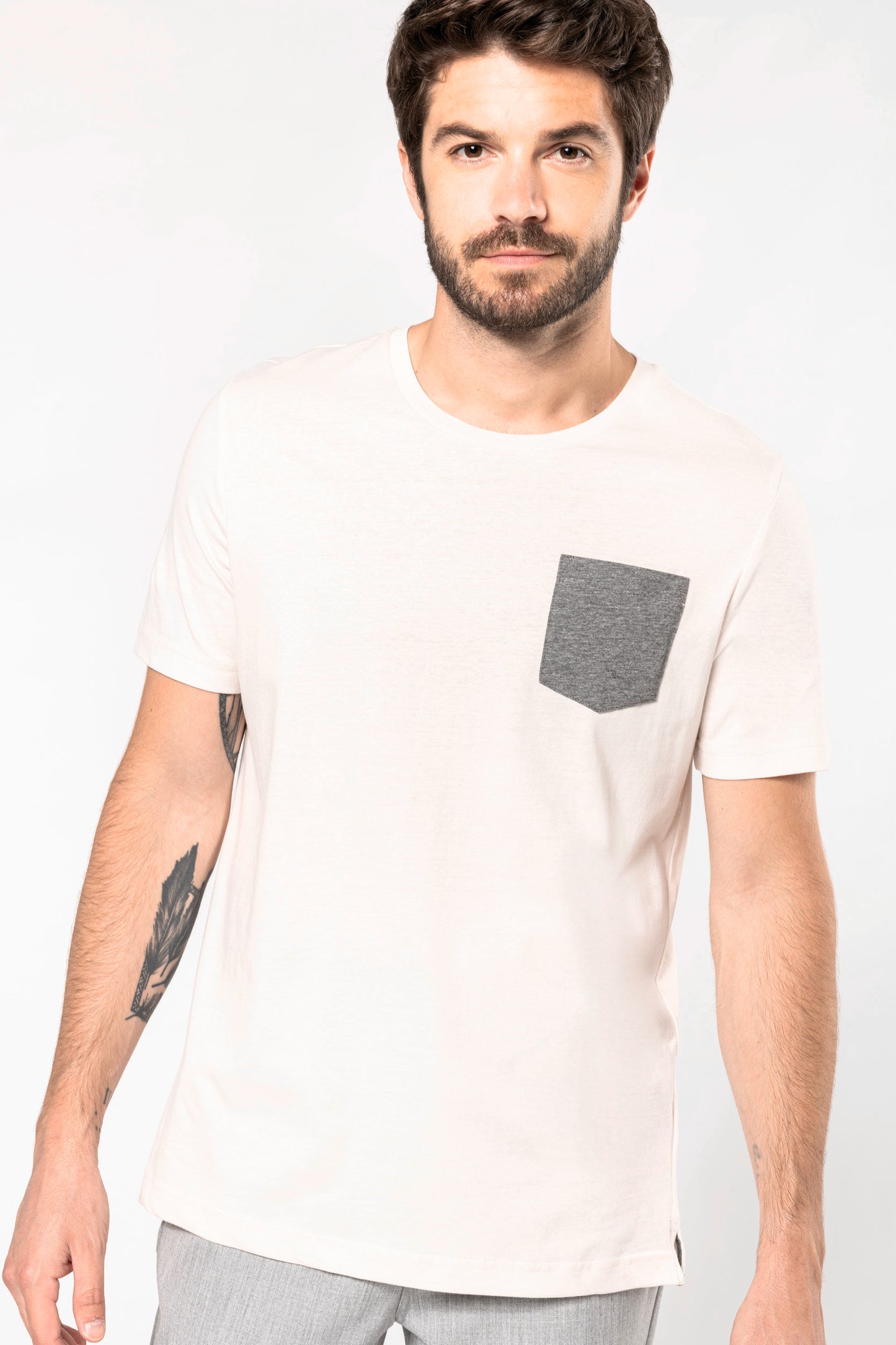 T-shirt BIO-katoen met borstzakje