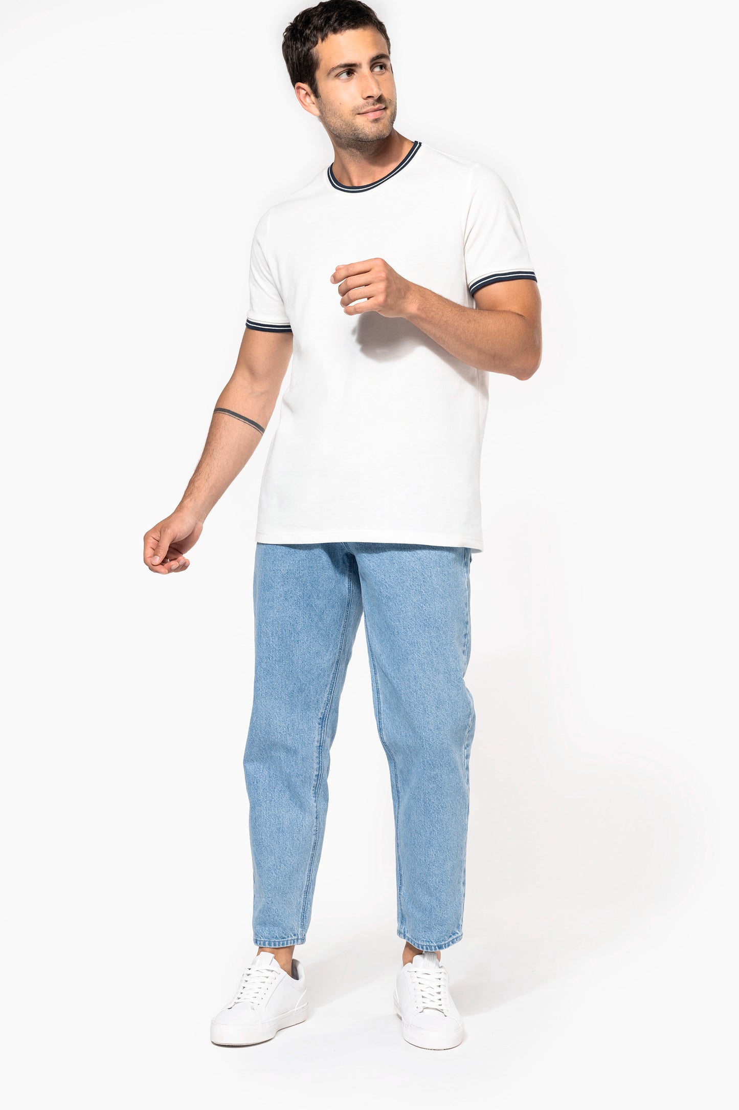 Heren-t-shirt piqué ronde hals