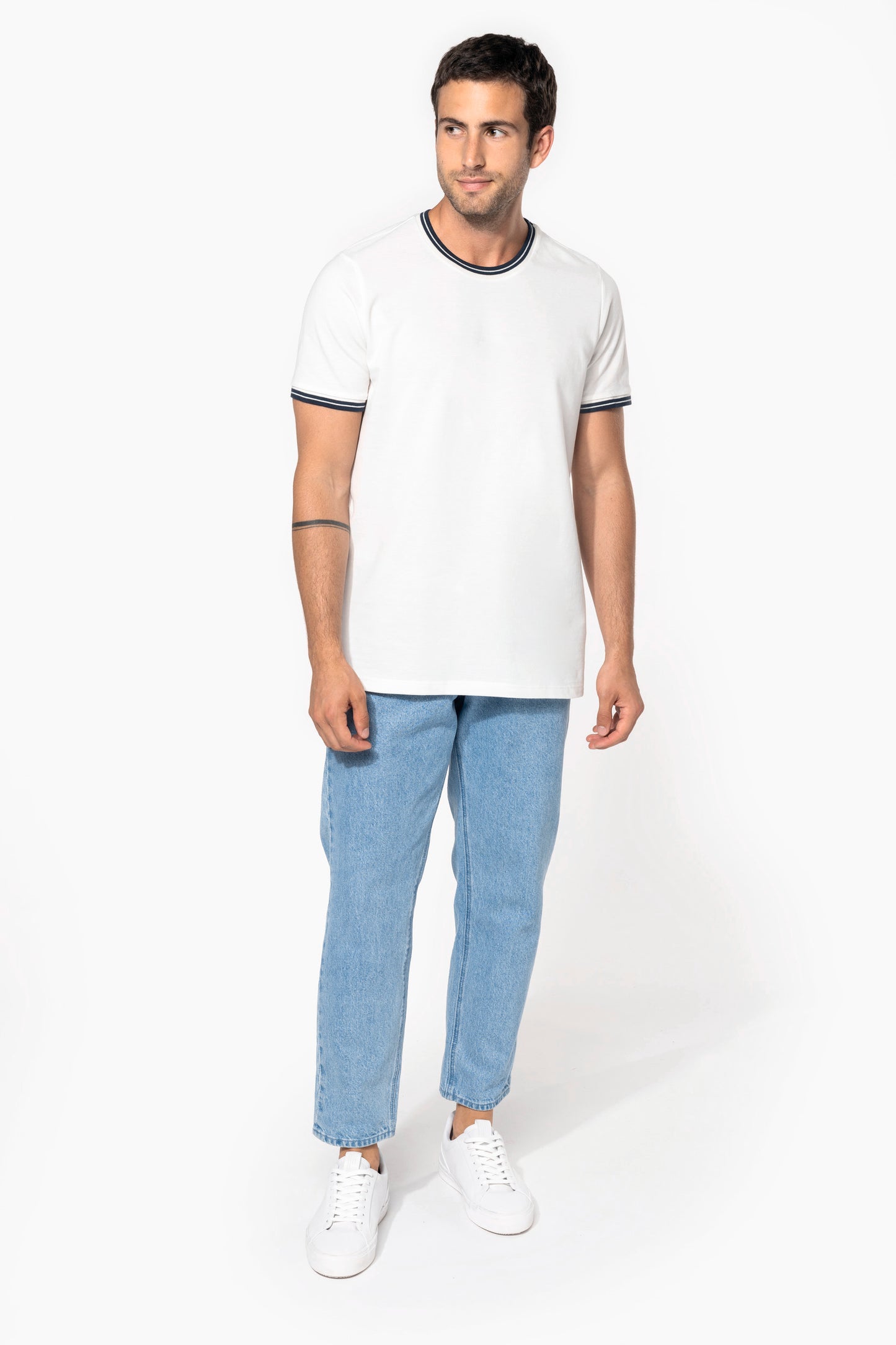 Heren-t-shirt piqué ronde hals
