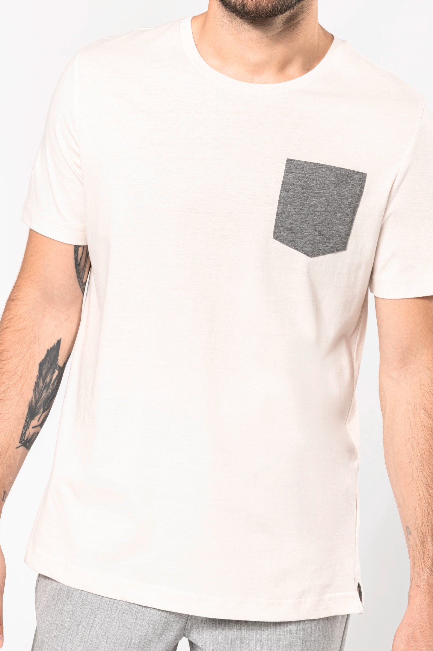 T-shirt BIO-katoen met borstzakje