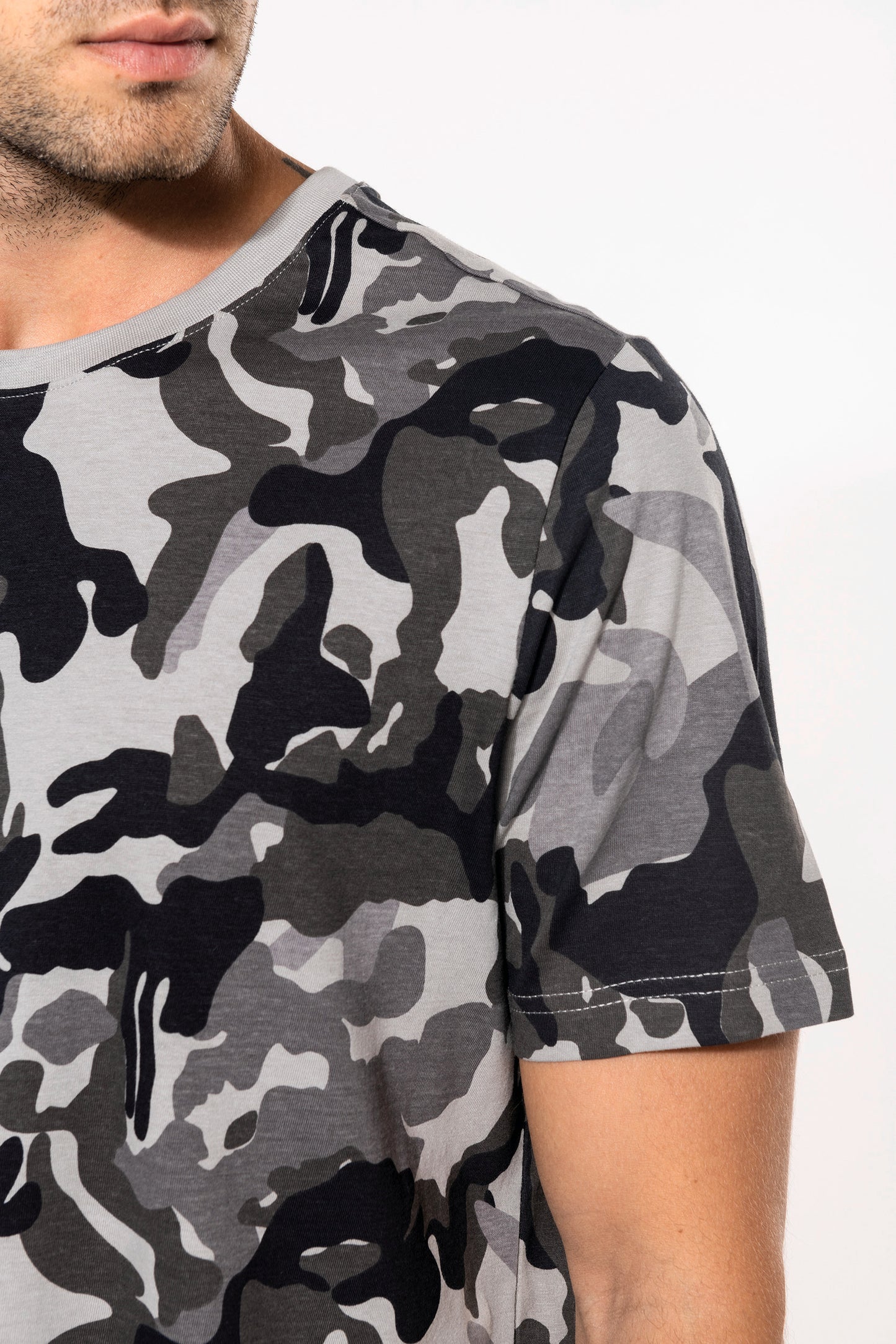 T-shirt camo korte mouwen