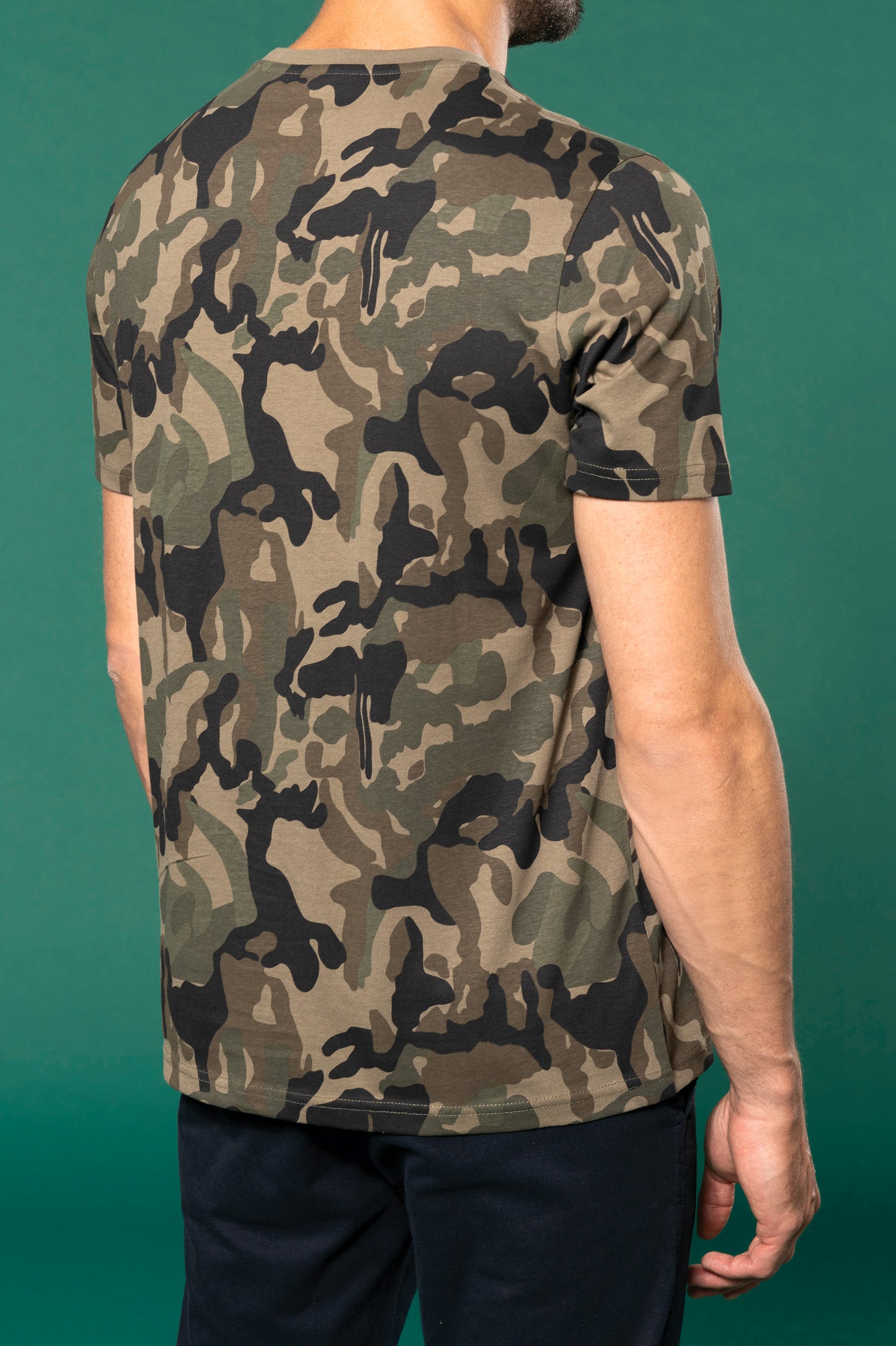 T-shirt camo korte mouwen