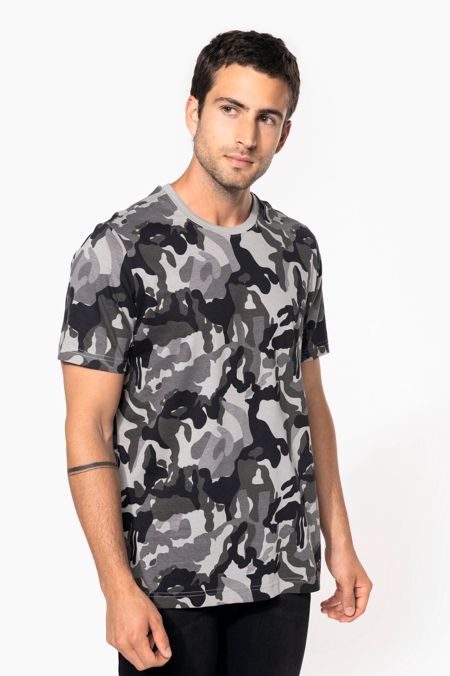 T-shirt camo korte mouwen