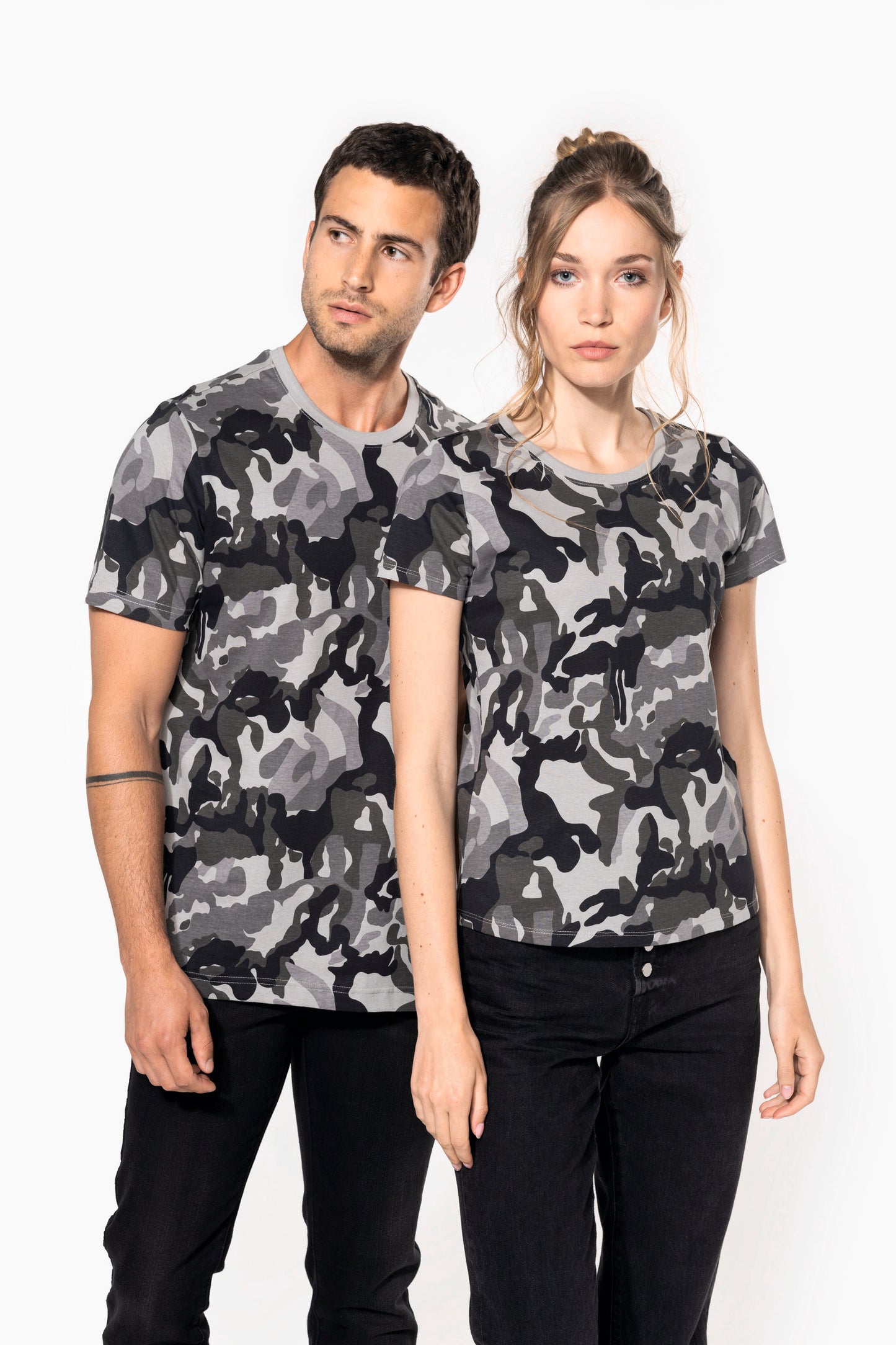 T-shirt camo korte mouwen