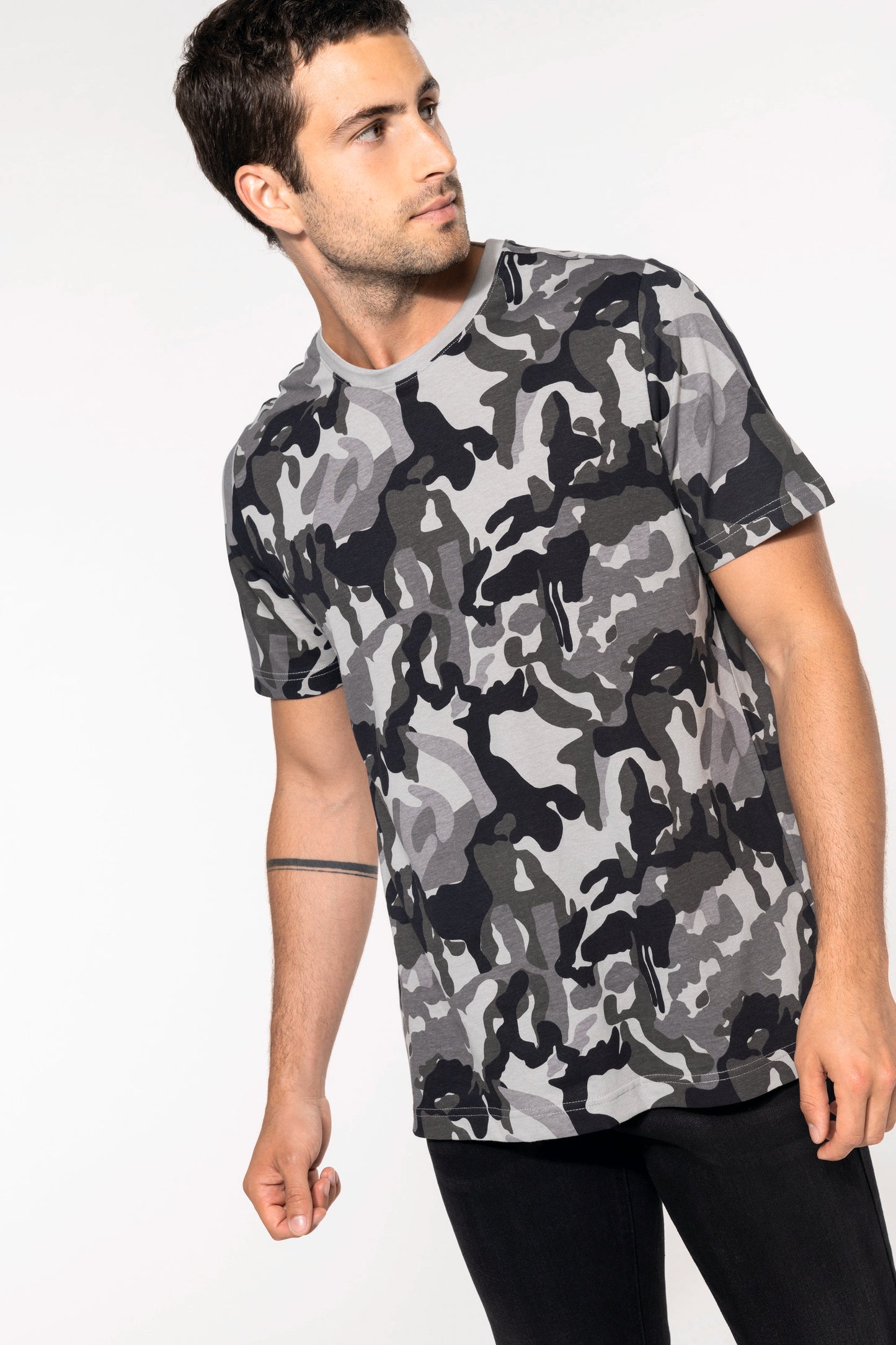 T-shirt camo korte mouwen