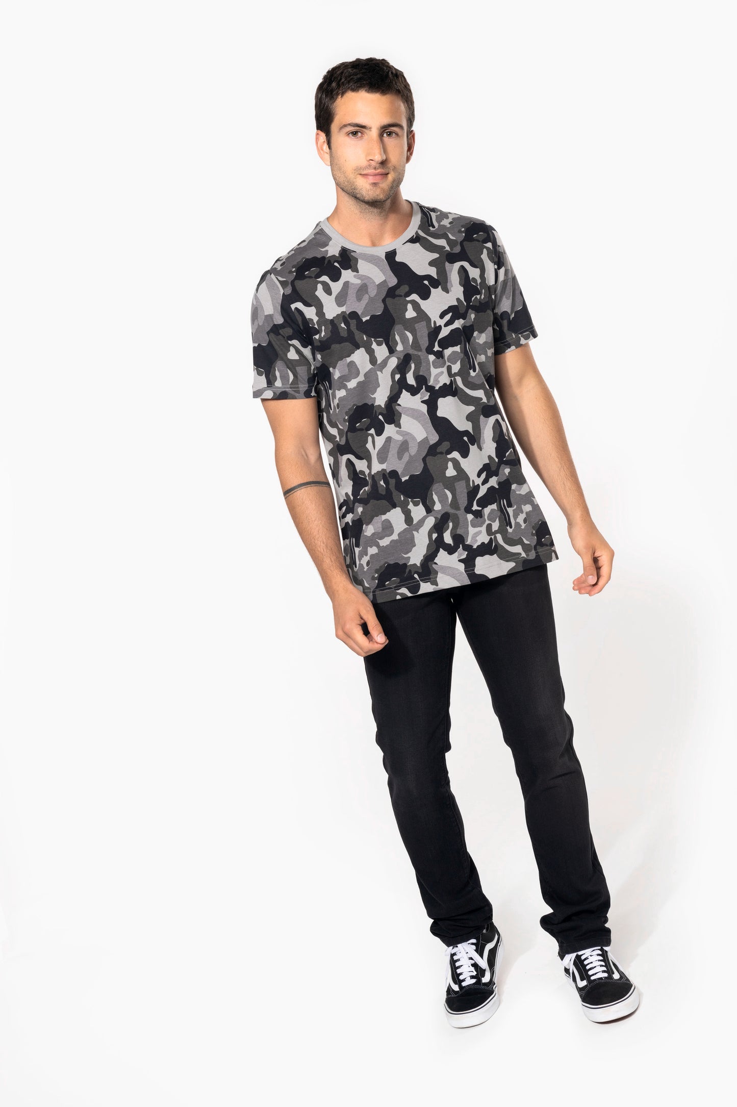 T-shirt camo korte mouwen