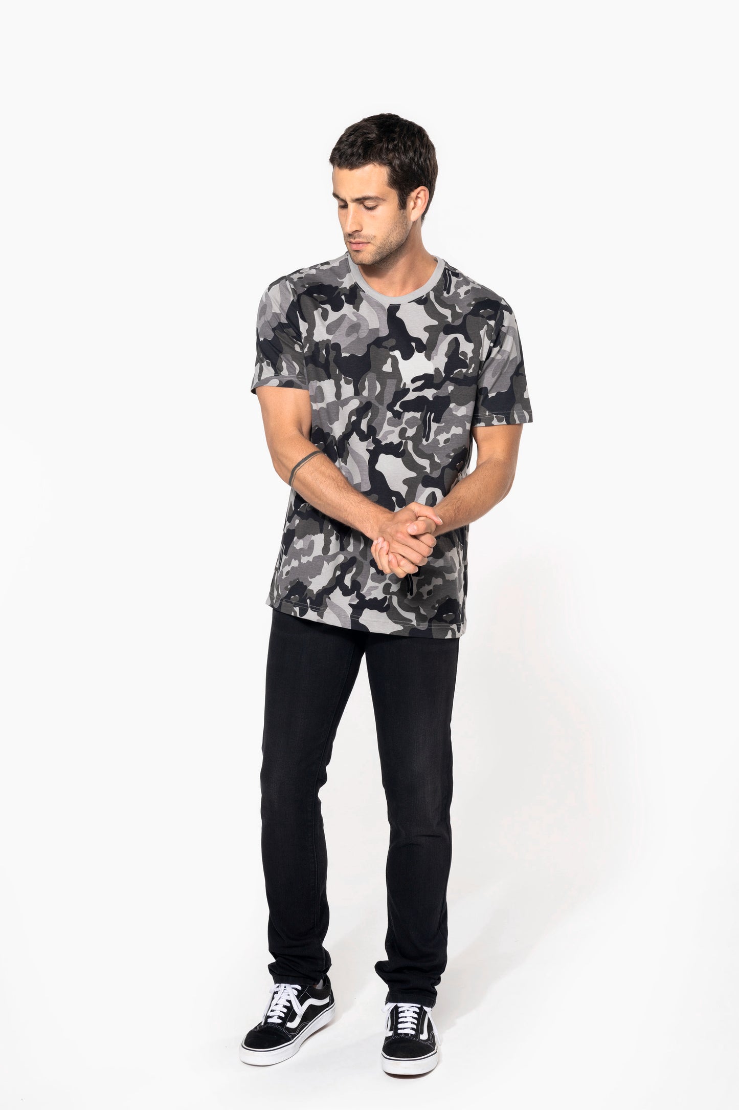 T-shirt camo korte mouwen