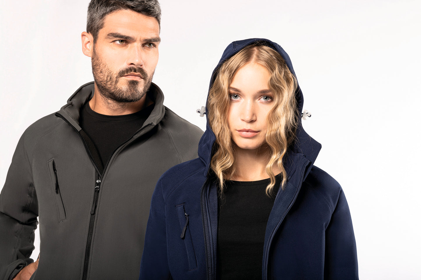 Dames softshell jas met afneembare capuchon