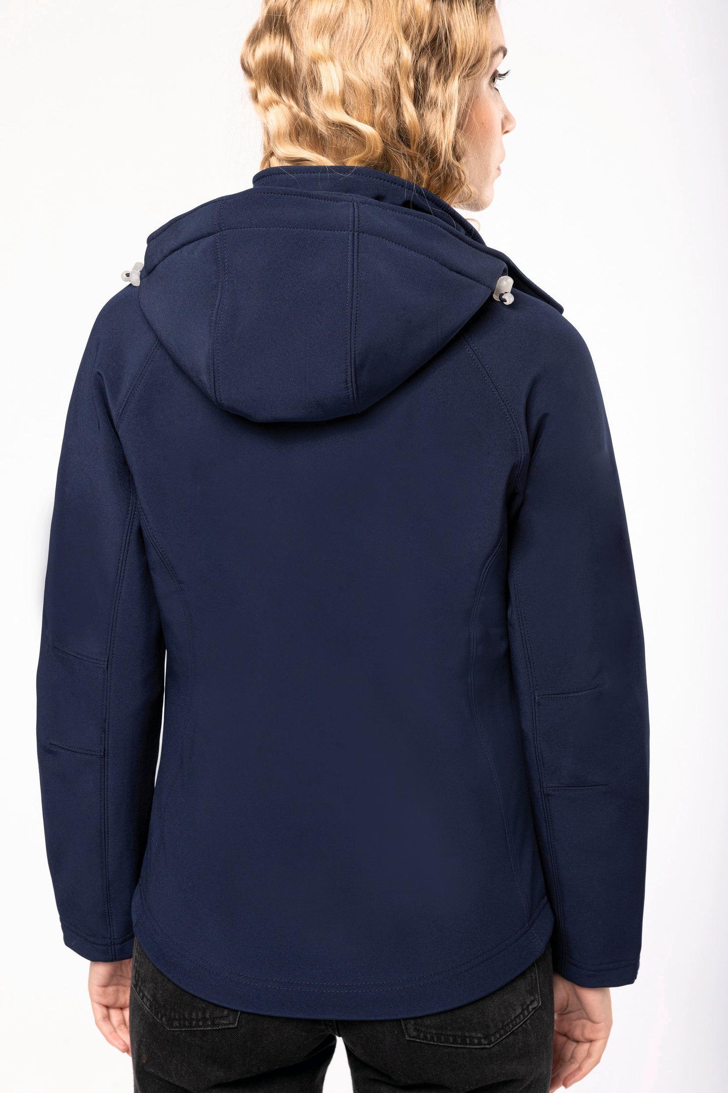Dames softshell jas met afneembare capuchon