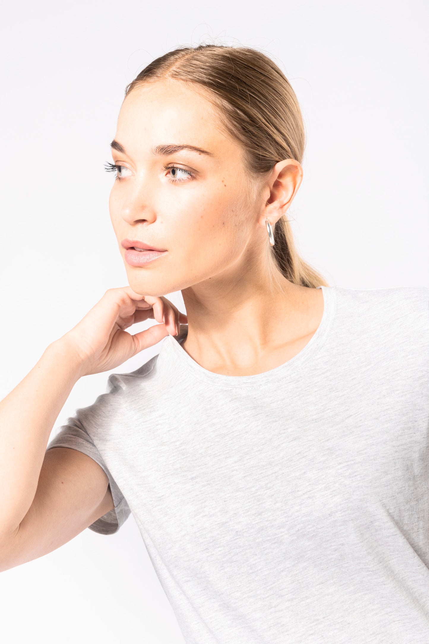 Dames t-shirt ronde hals korte mouwen