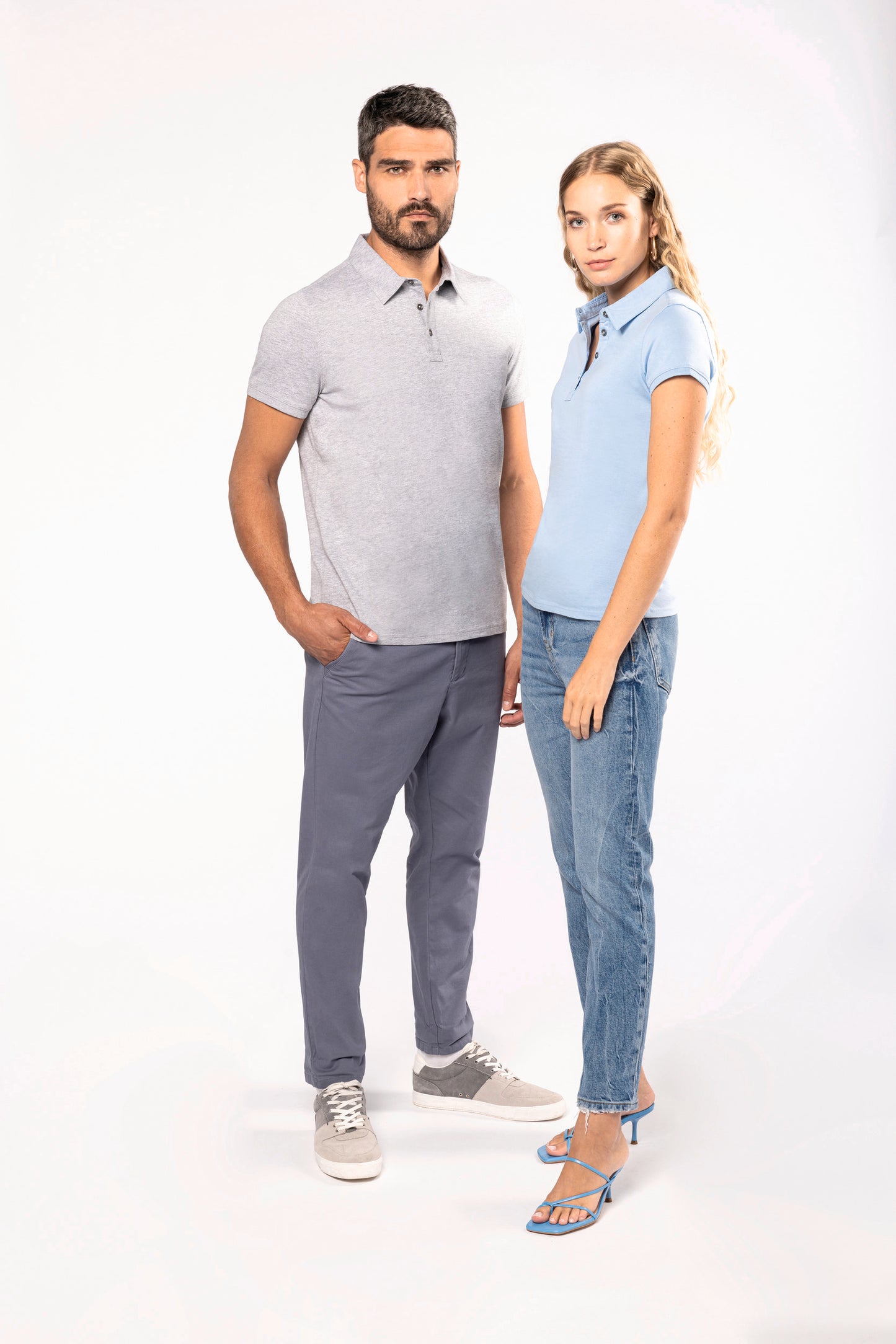 Damespolo korte mouwen van jersey