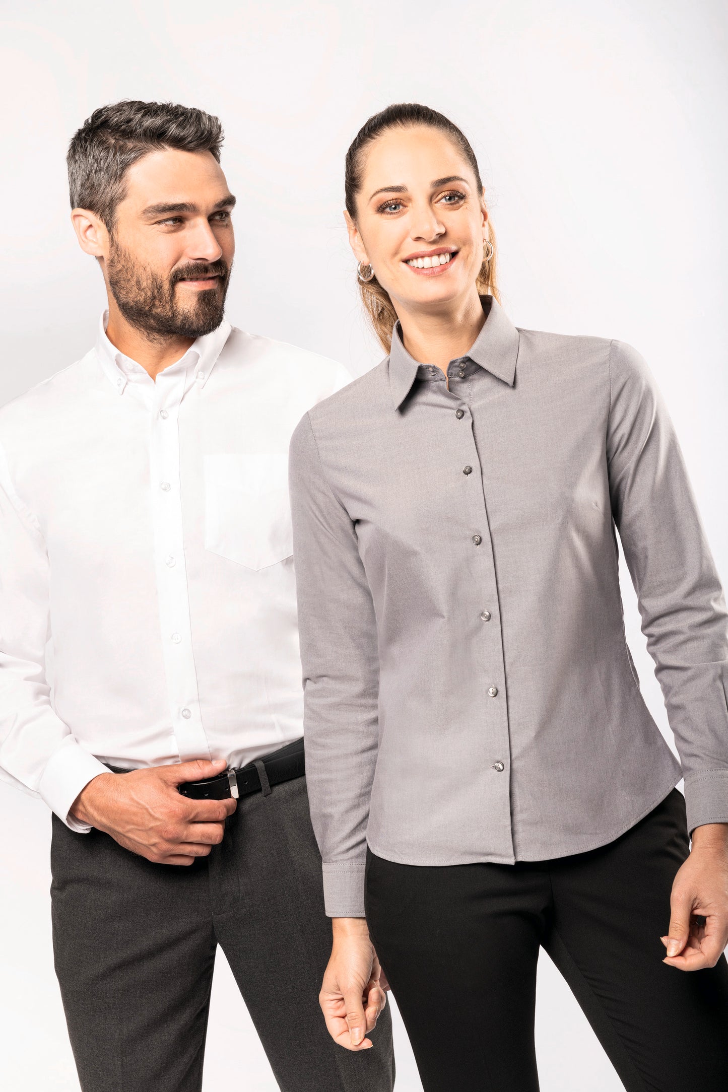 Dames oxford blouse lange mouwen