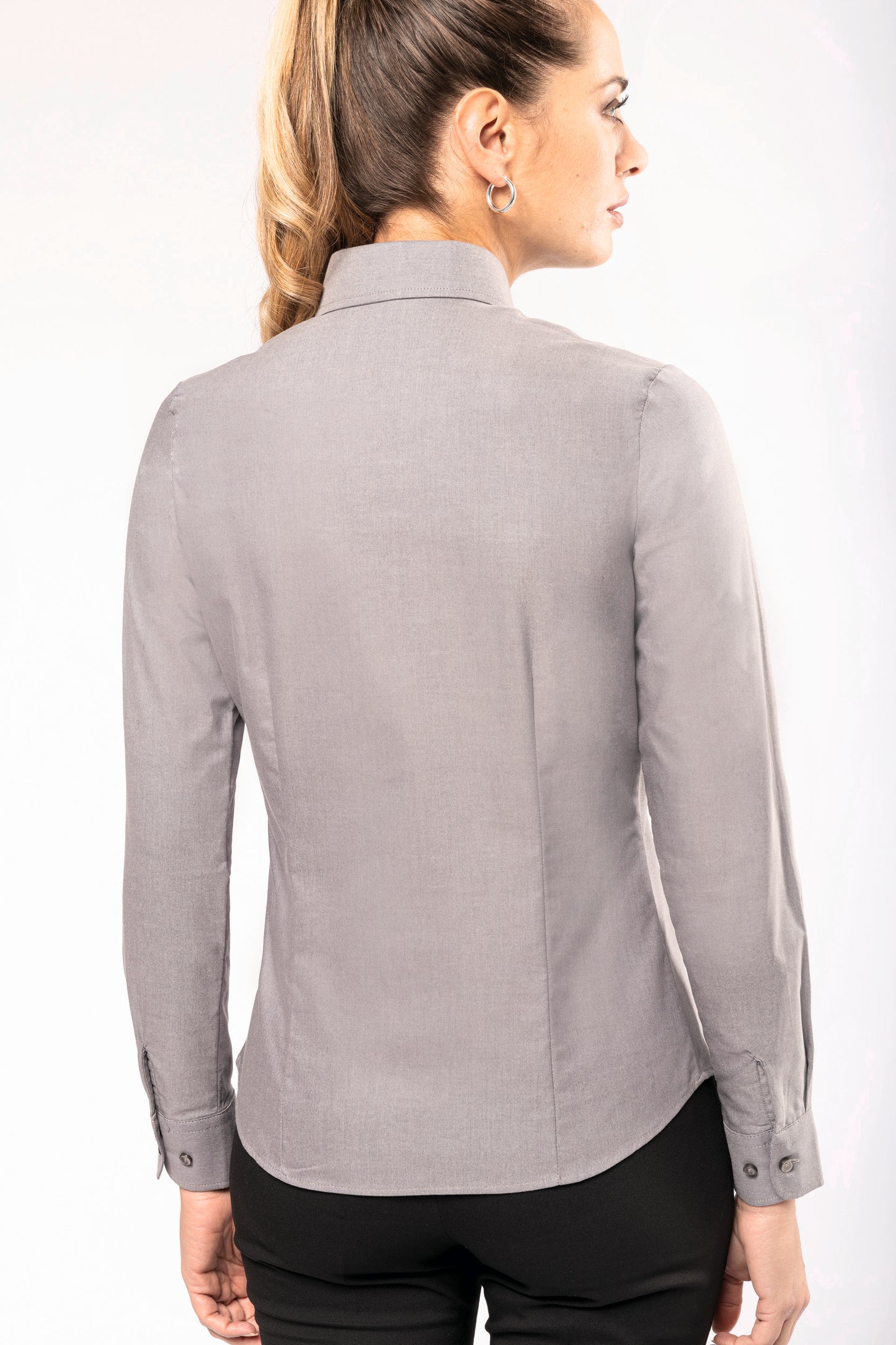 Dames oxford blouse lange mouwen