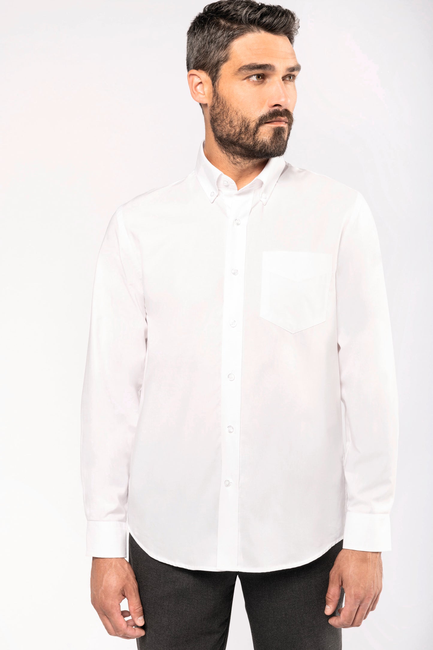 Heren oxford overhemd lange mouwen