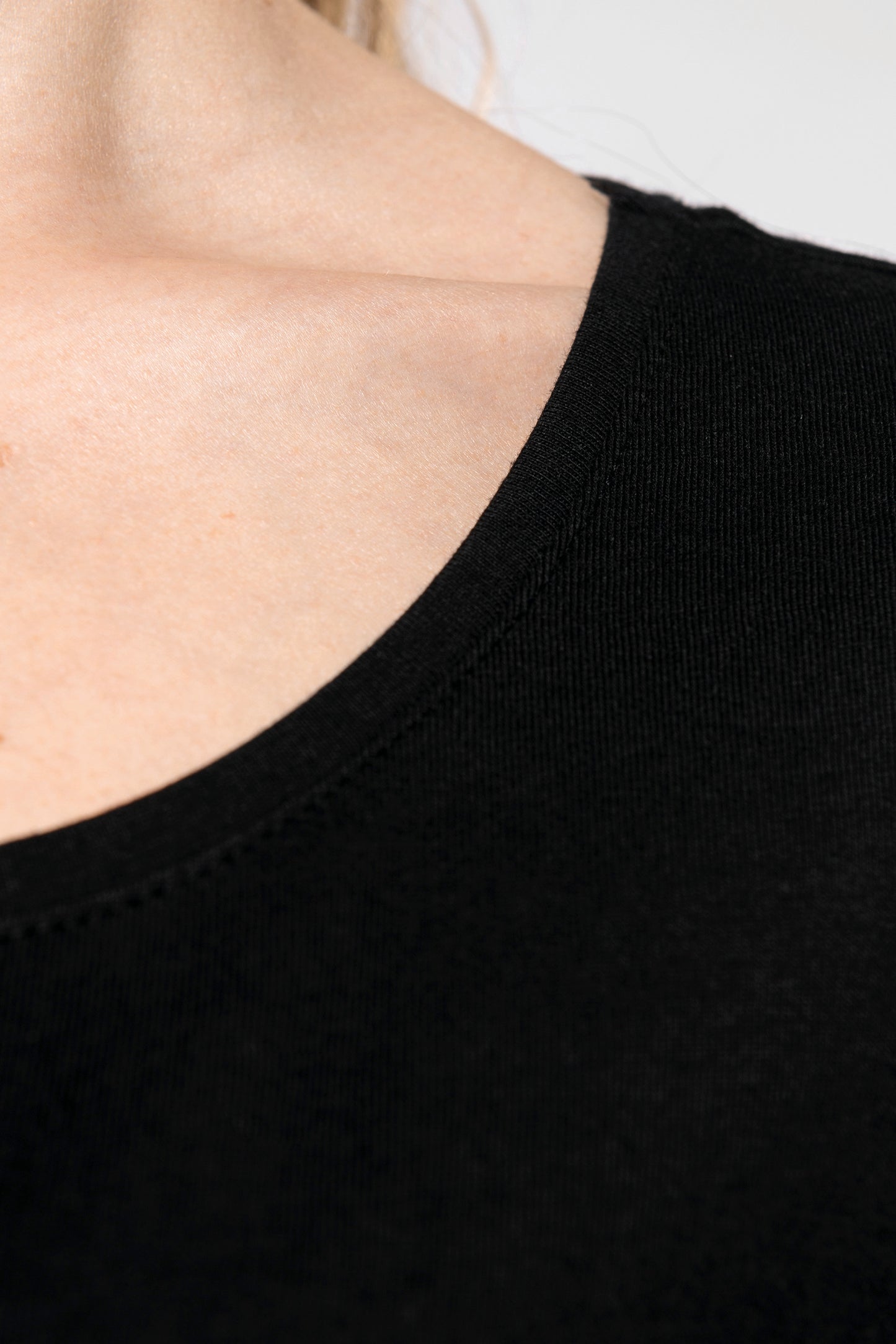 Dames-t-shirt korte mouwen met boothals