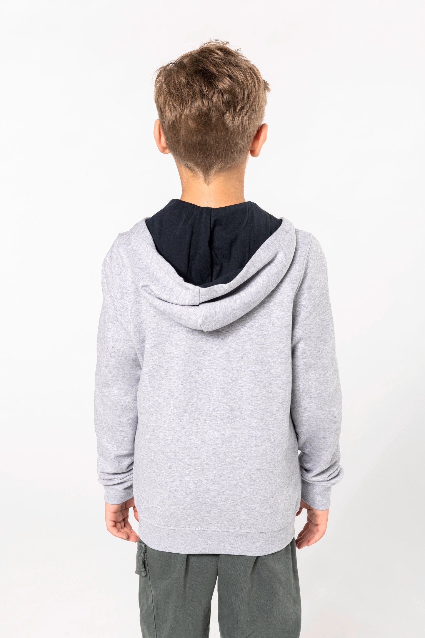 Kindersweater met rits en capuchon