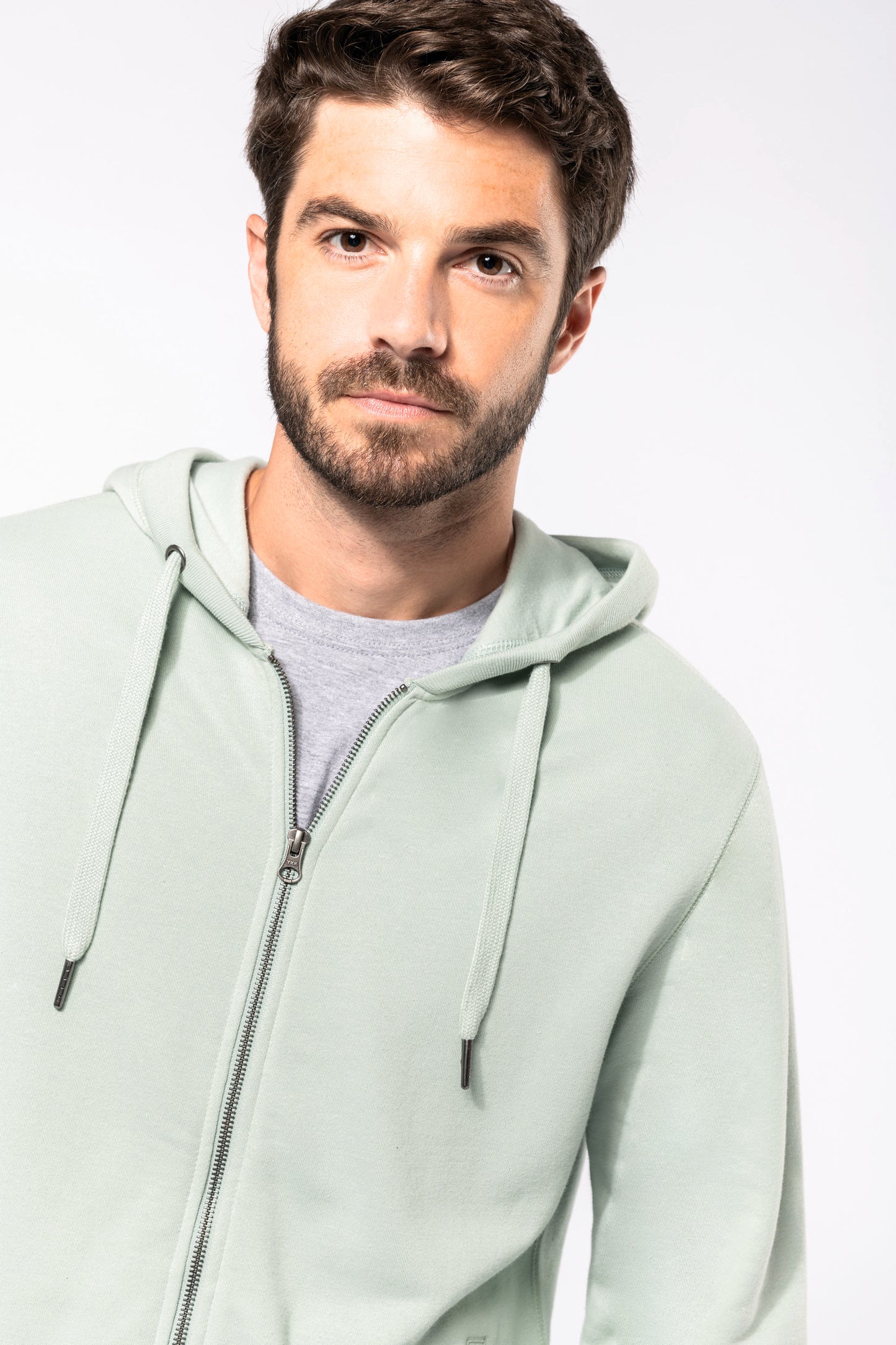 Ecologische uniseks sweater met capuchon en rits