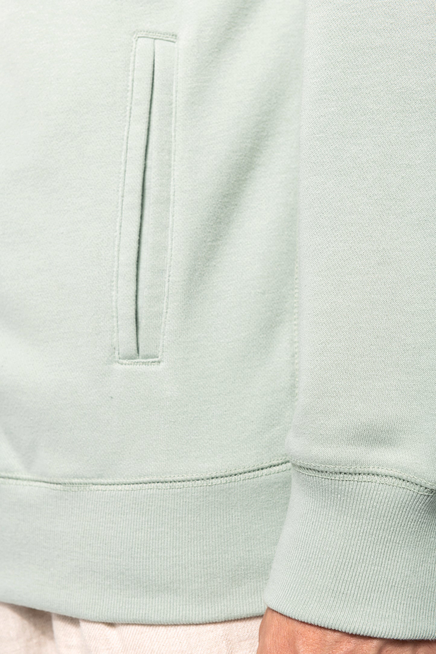 Ecologische uniseks sweater met capuchon en rits