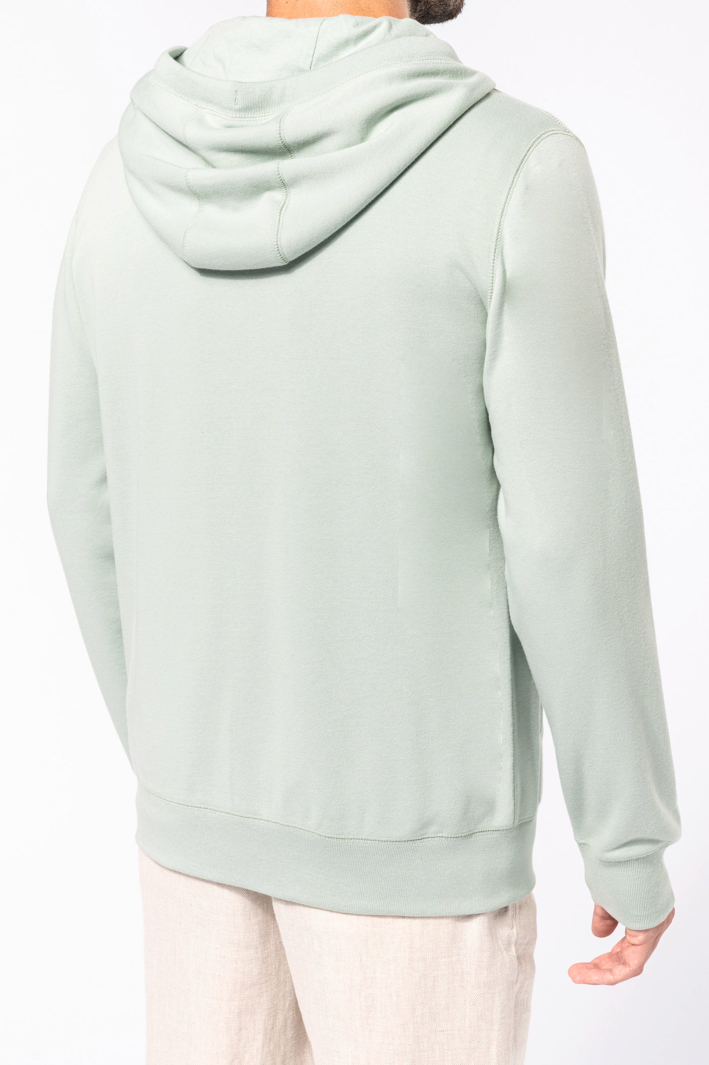 Ecologische uniseks sweater met capuchon en rits