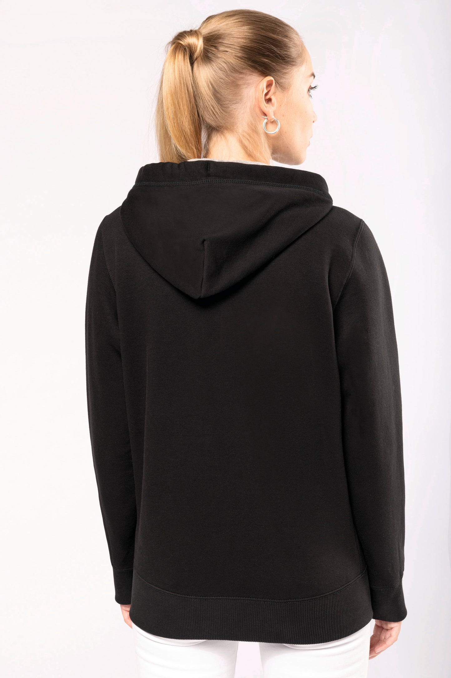 Hooded sweater met rits