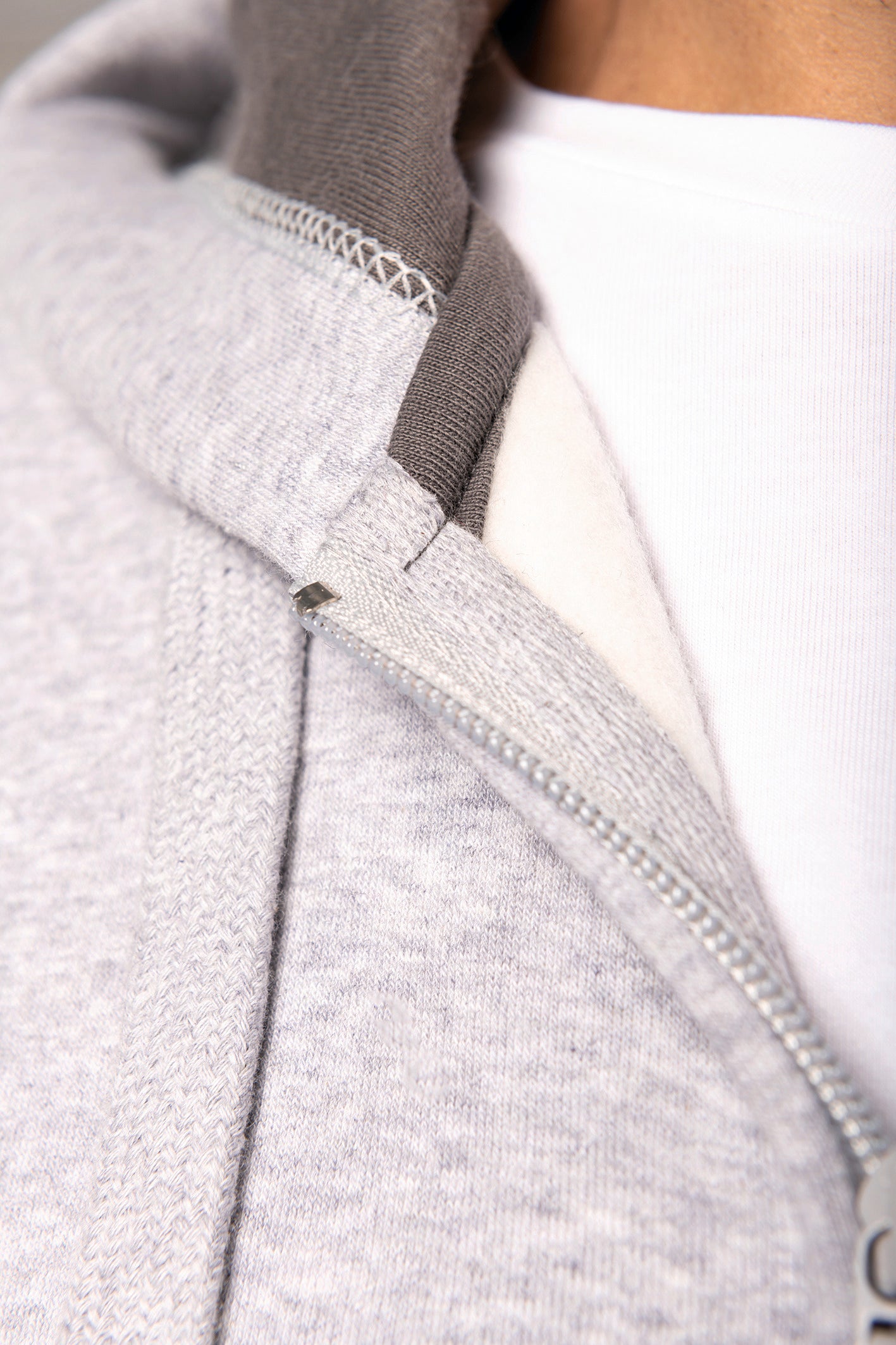 Hooded sweater met rits