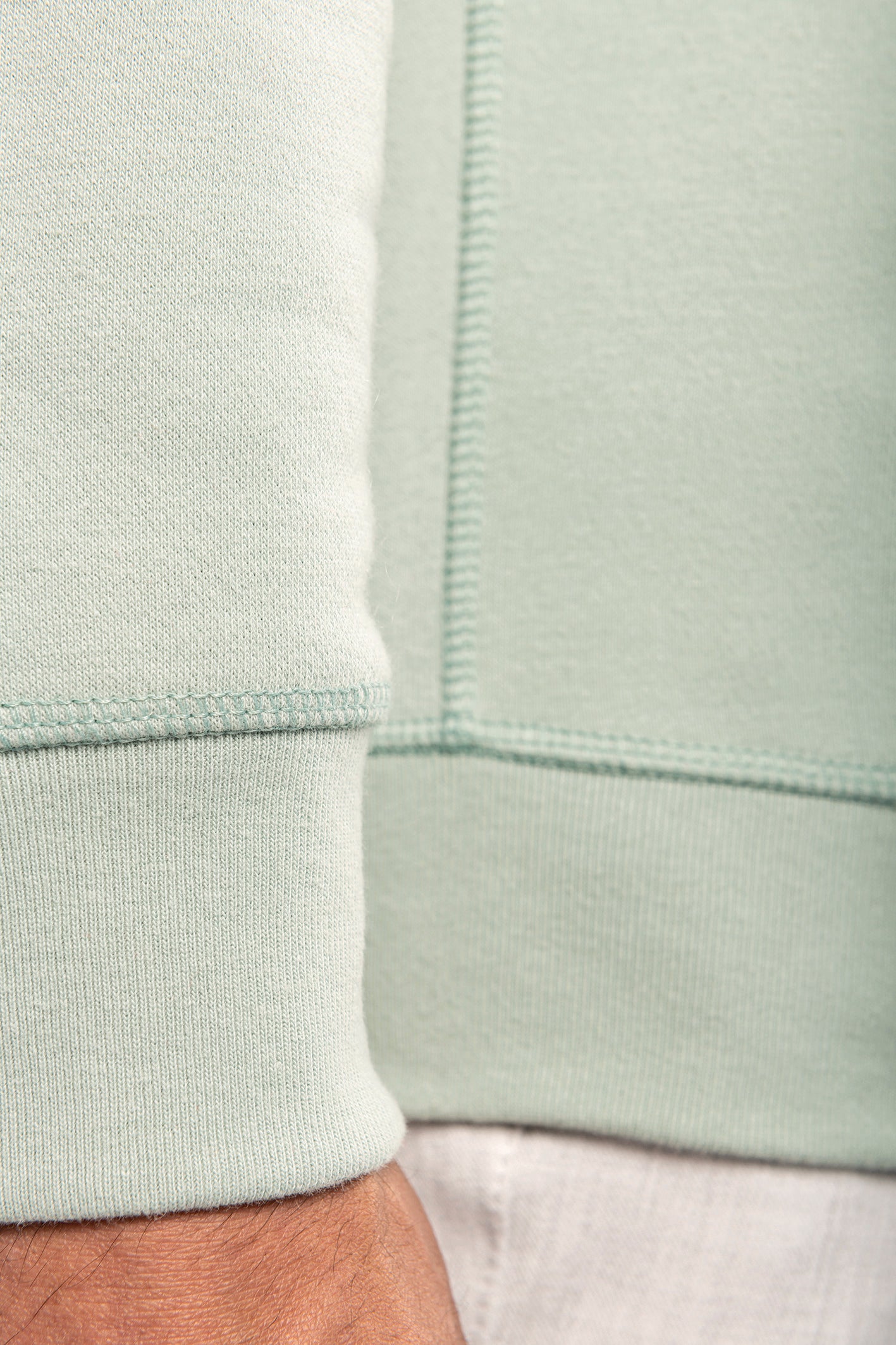 Herensweater BIO ronde hals raglanmouwen