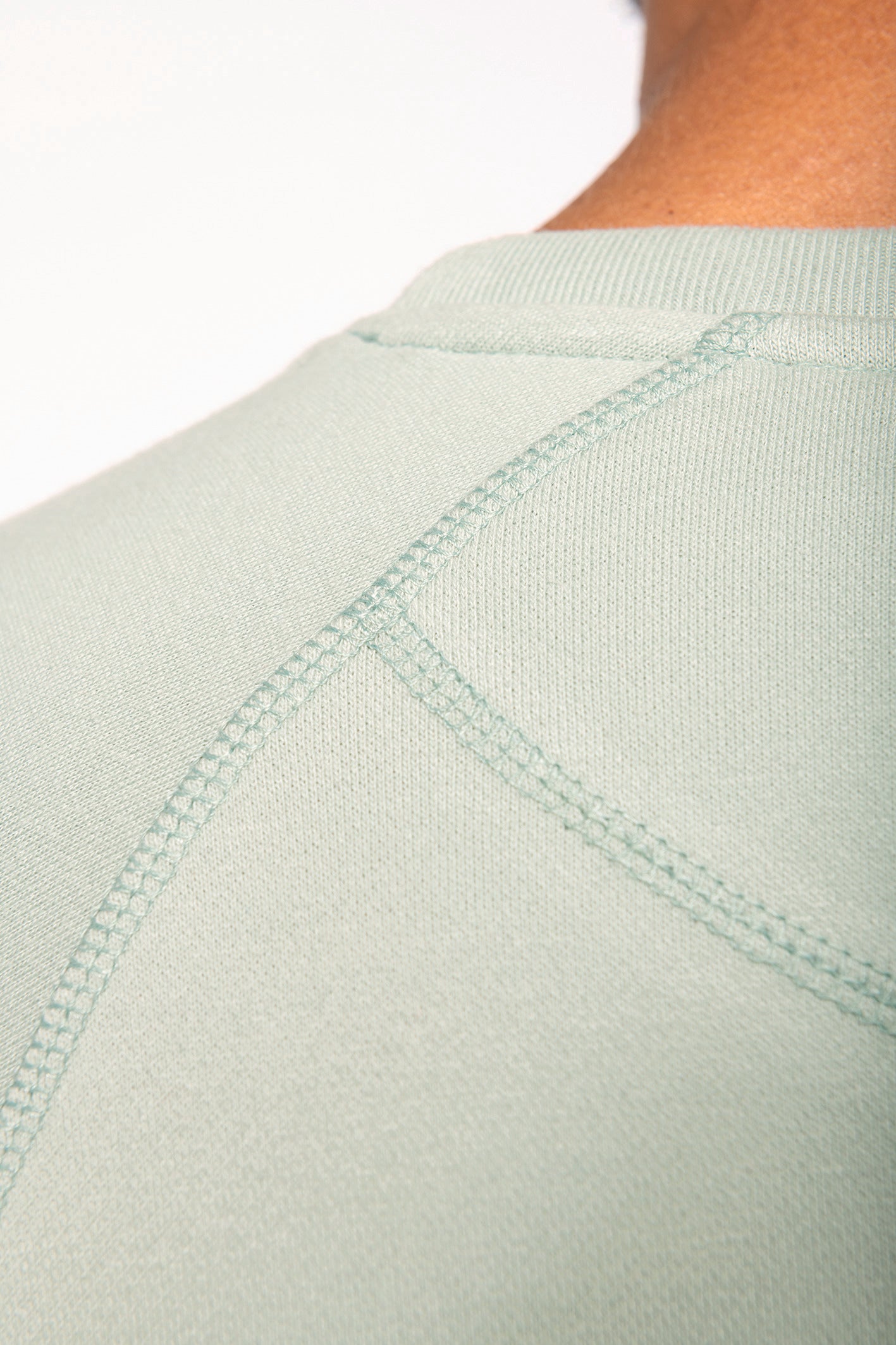 Herensweater BIO ronde hals raglanmouwen
