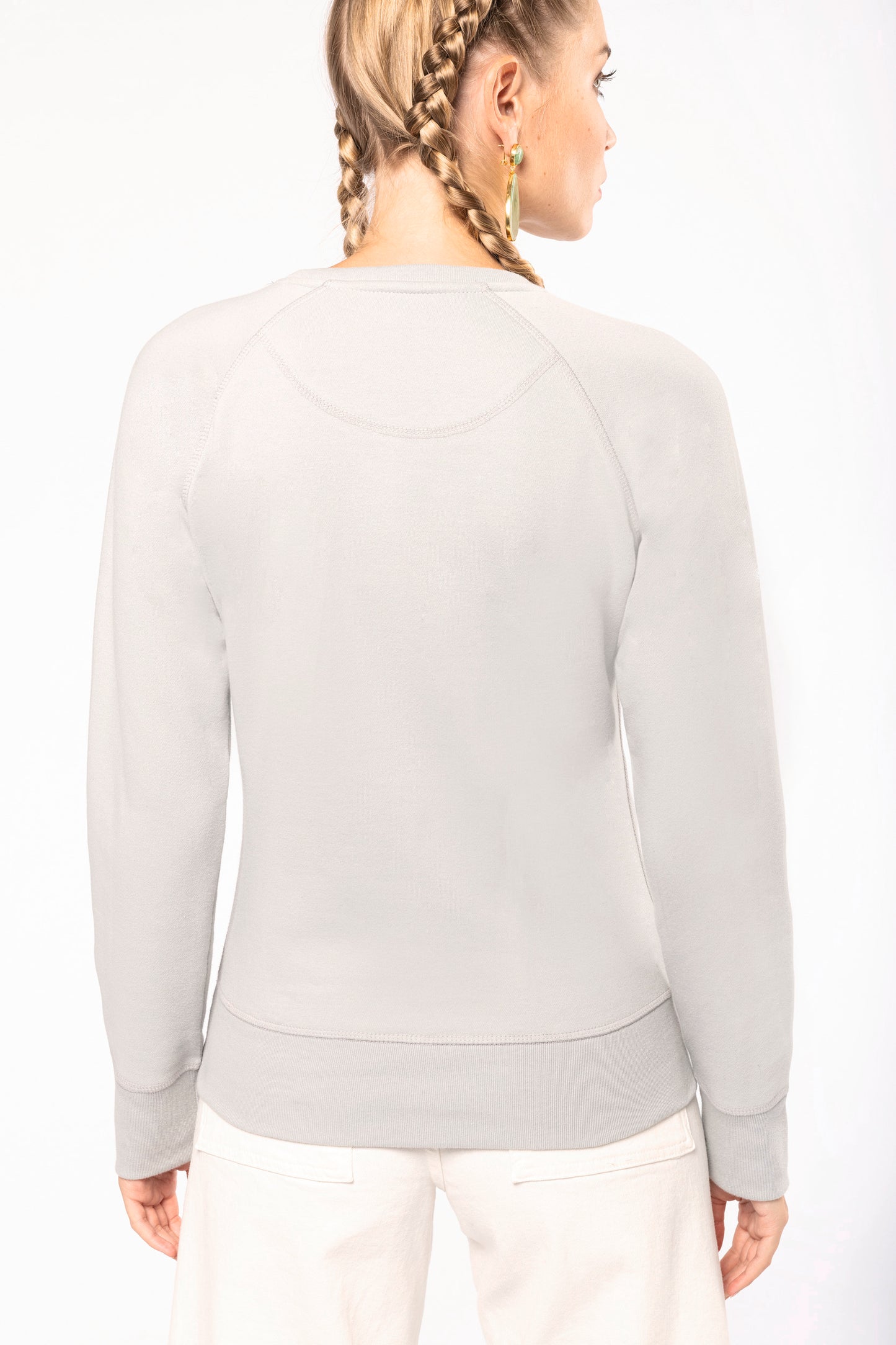 Damessweater BIO ronde hals raglanmouwen