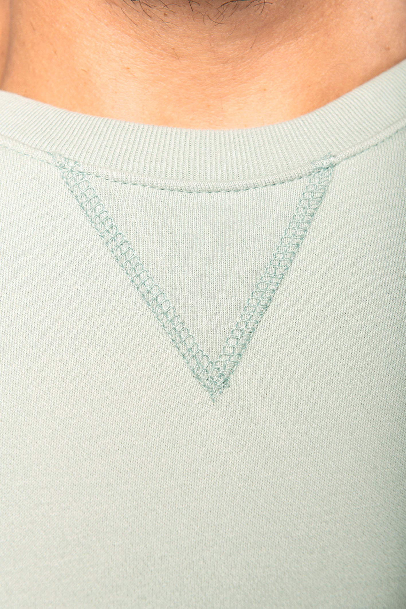 Herensweater BIO ronde hals raglanmouwen
